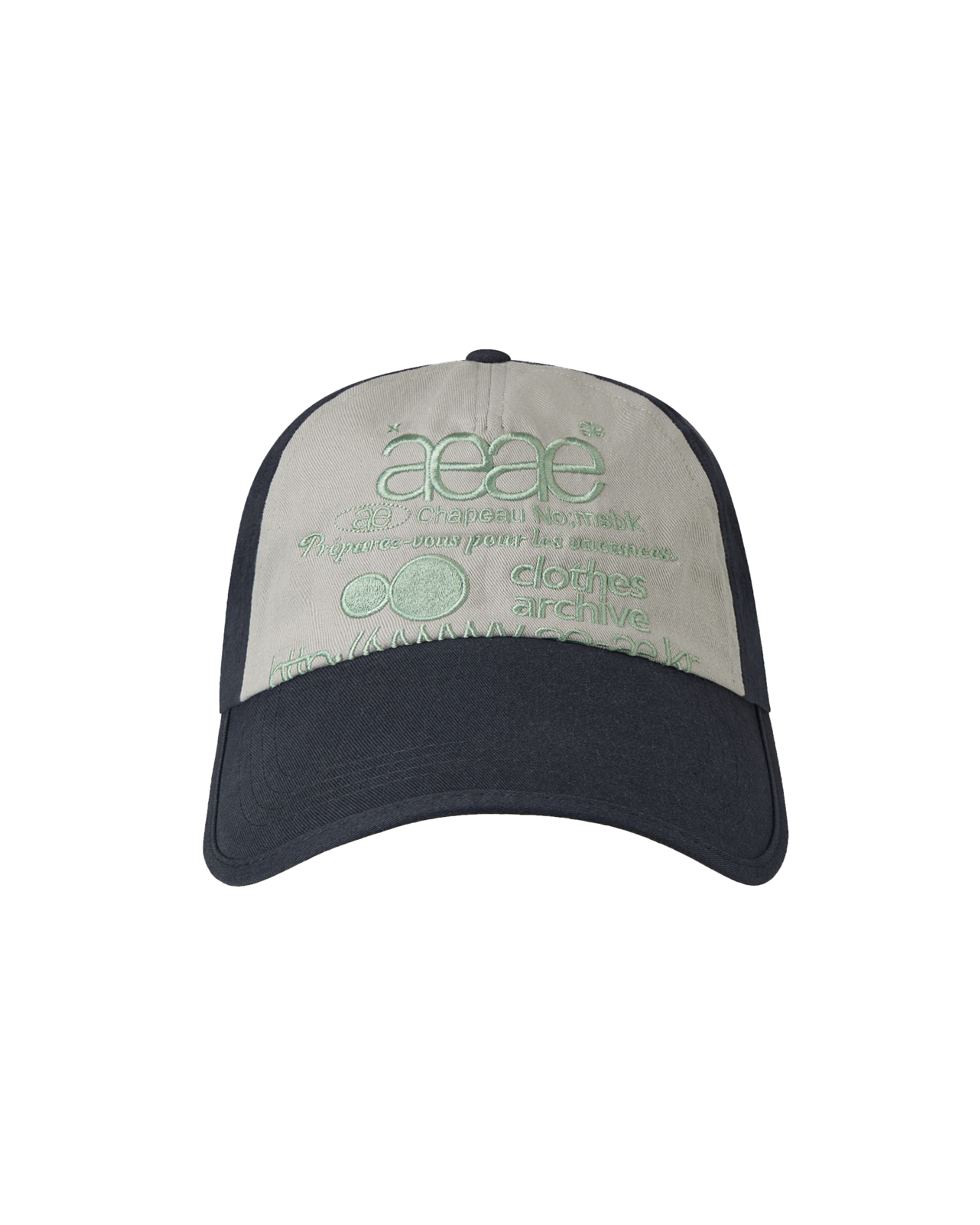 WEB LOGO 5 PANNEL BALL CAP [DARK NAVY/ASH]