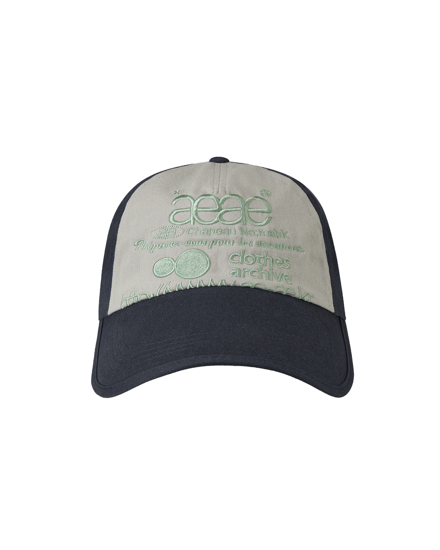 WEB LOGO 5 PANNEL BALL CAP [DARK NAVY/ASH]