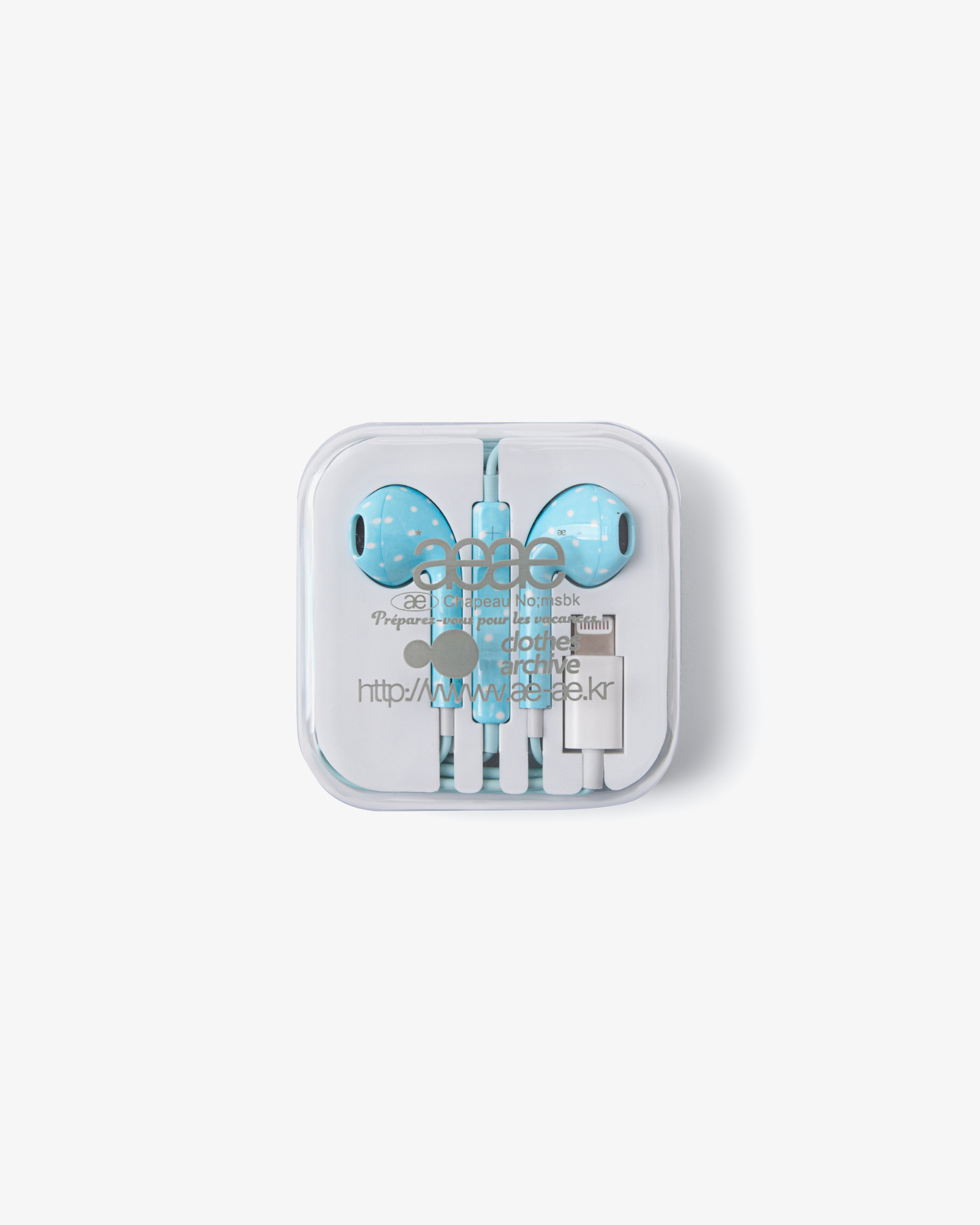 【2月下旬お届けアイテム】AE CUSTOM EARPHONES (LIGHTNING CONNECTOR) [SKYBLUE]