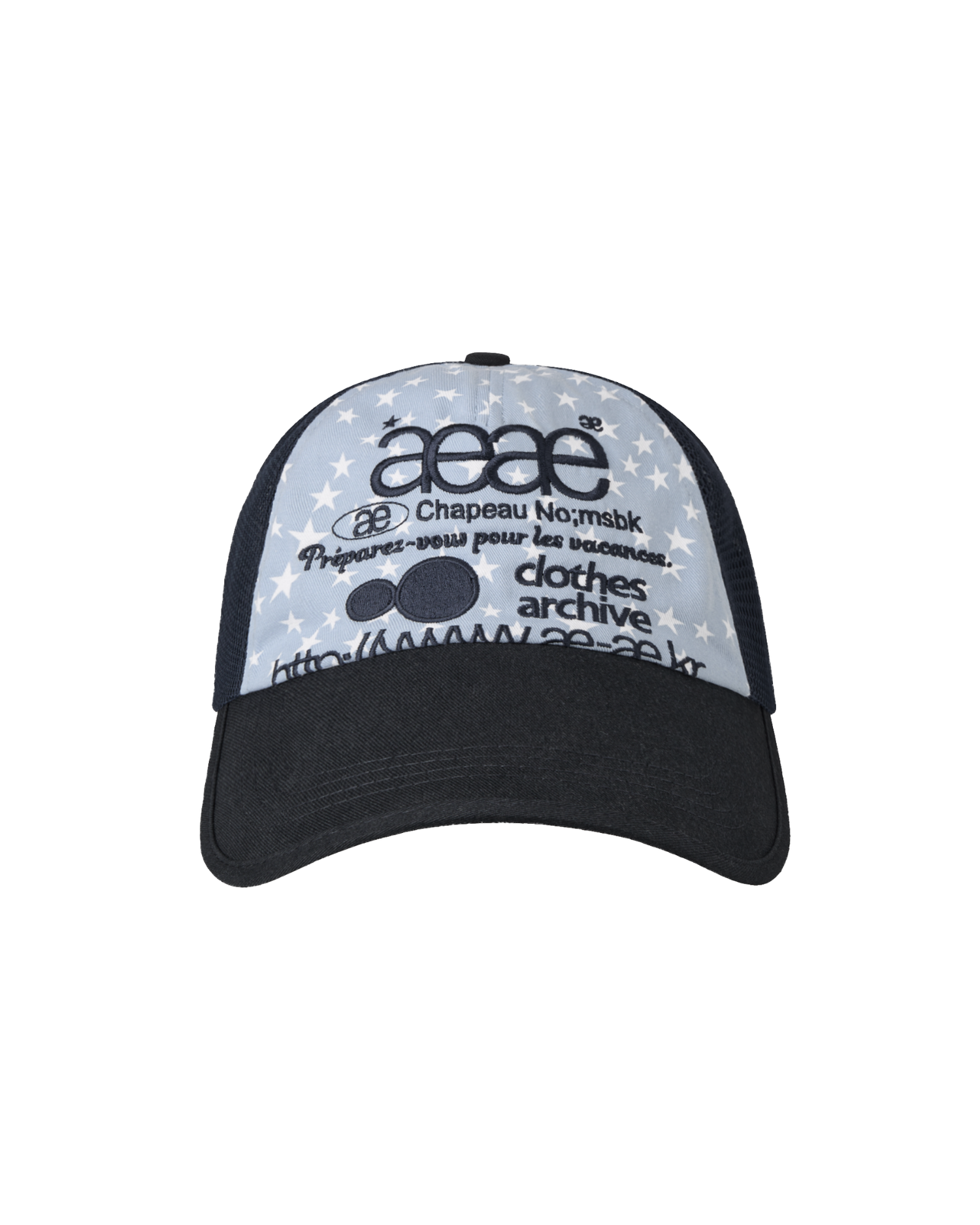 【予約商品】WEB LOGO STAR MESH CAP [SKYBLUE]