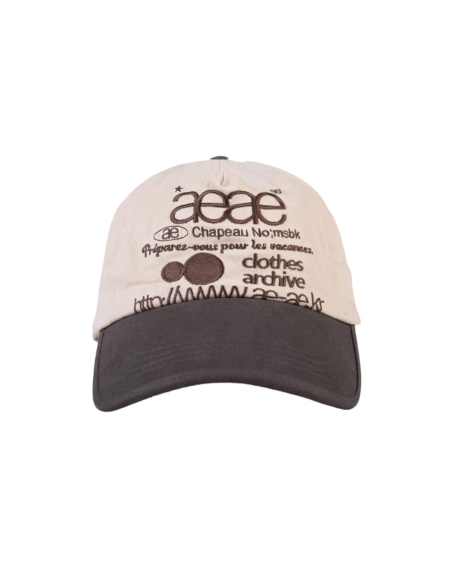 WEB LOGO 5 PANNEL CAP [CHARCOAL/MOCA]