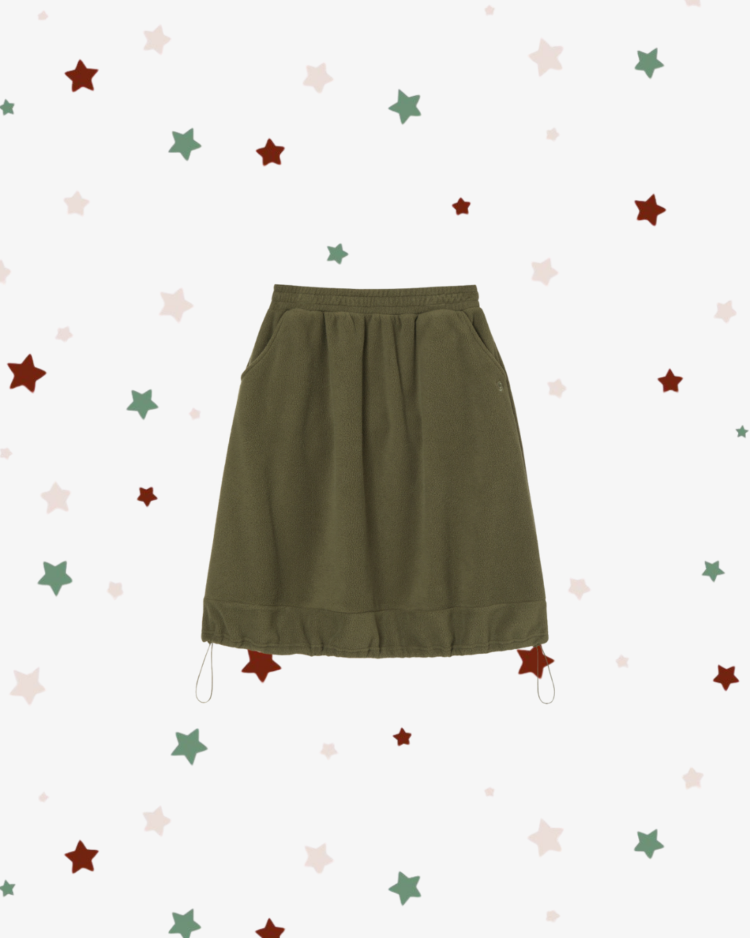 BALLOON FLEECE SKIRT [OLIVE]