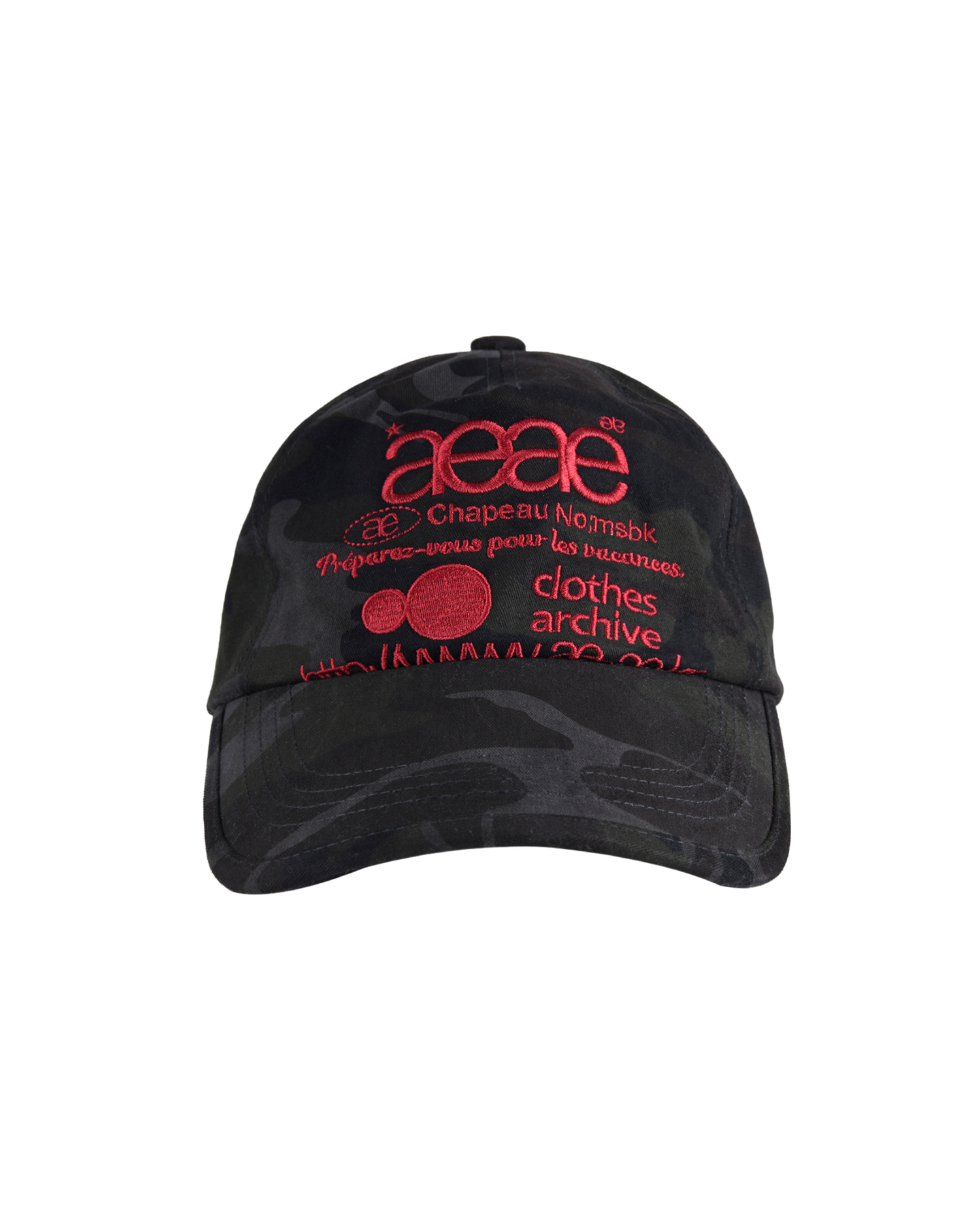 WEB LOGO CAMO 5 PANNEL CAP [BLACK]