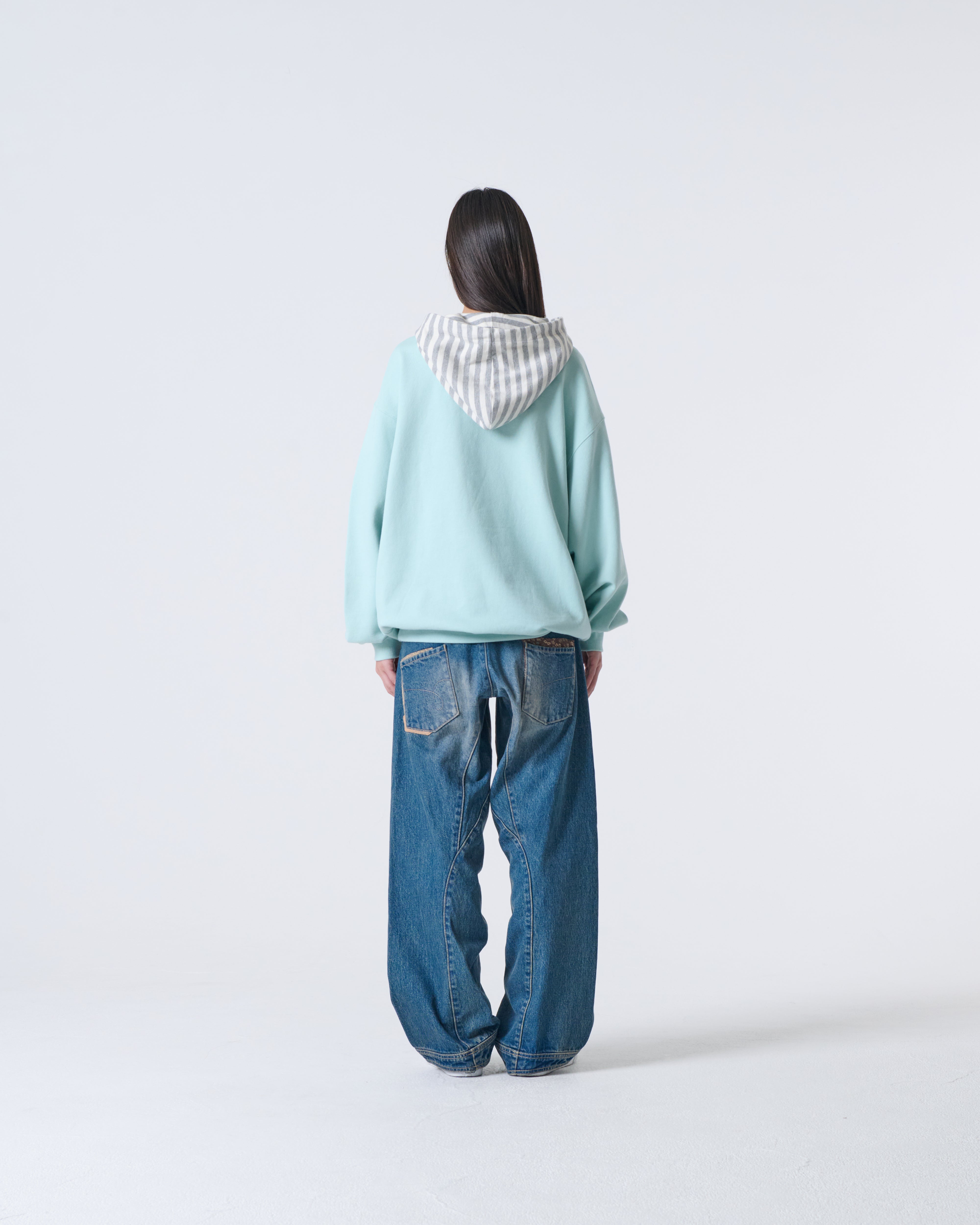 WEB LOGO LOOSED HOODIE [MINT]