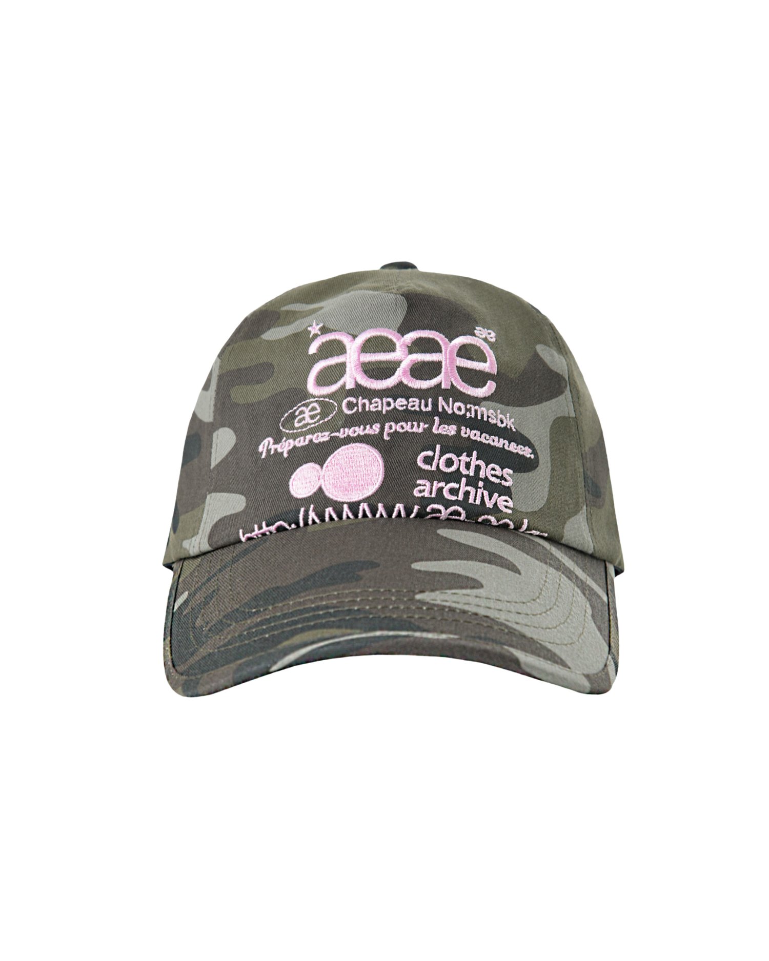 WEB LOGO CAMO 5 PANNEL CAP [GREEN]