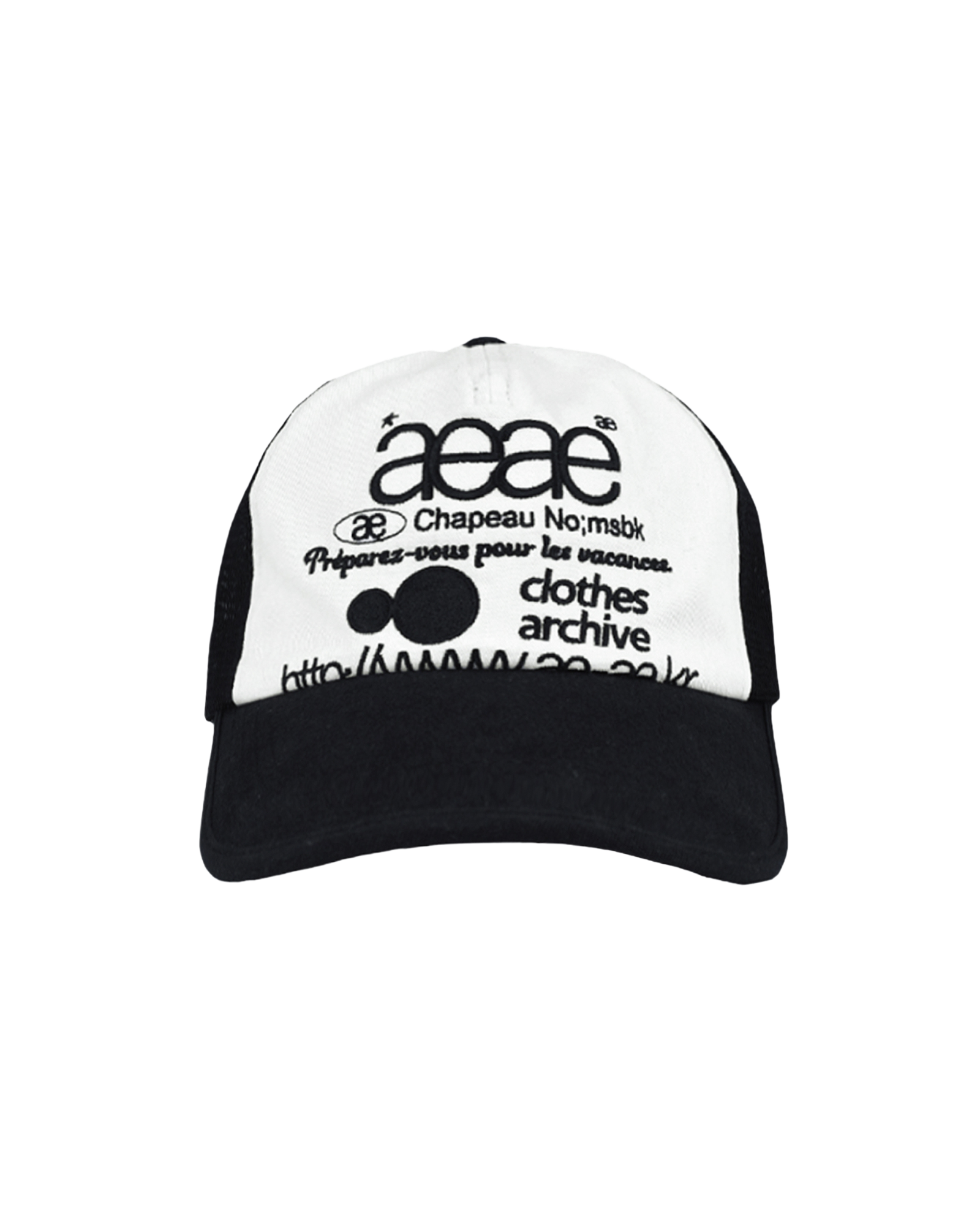 WEB LOGO MESH CAP [BLACK]
