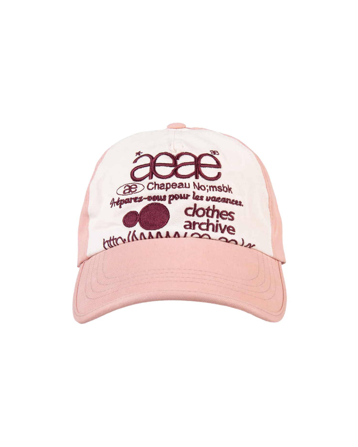 【予約商品】WEB LOGO 5 PANNEL CAP [PINK/BUGUNDY]