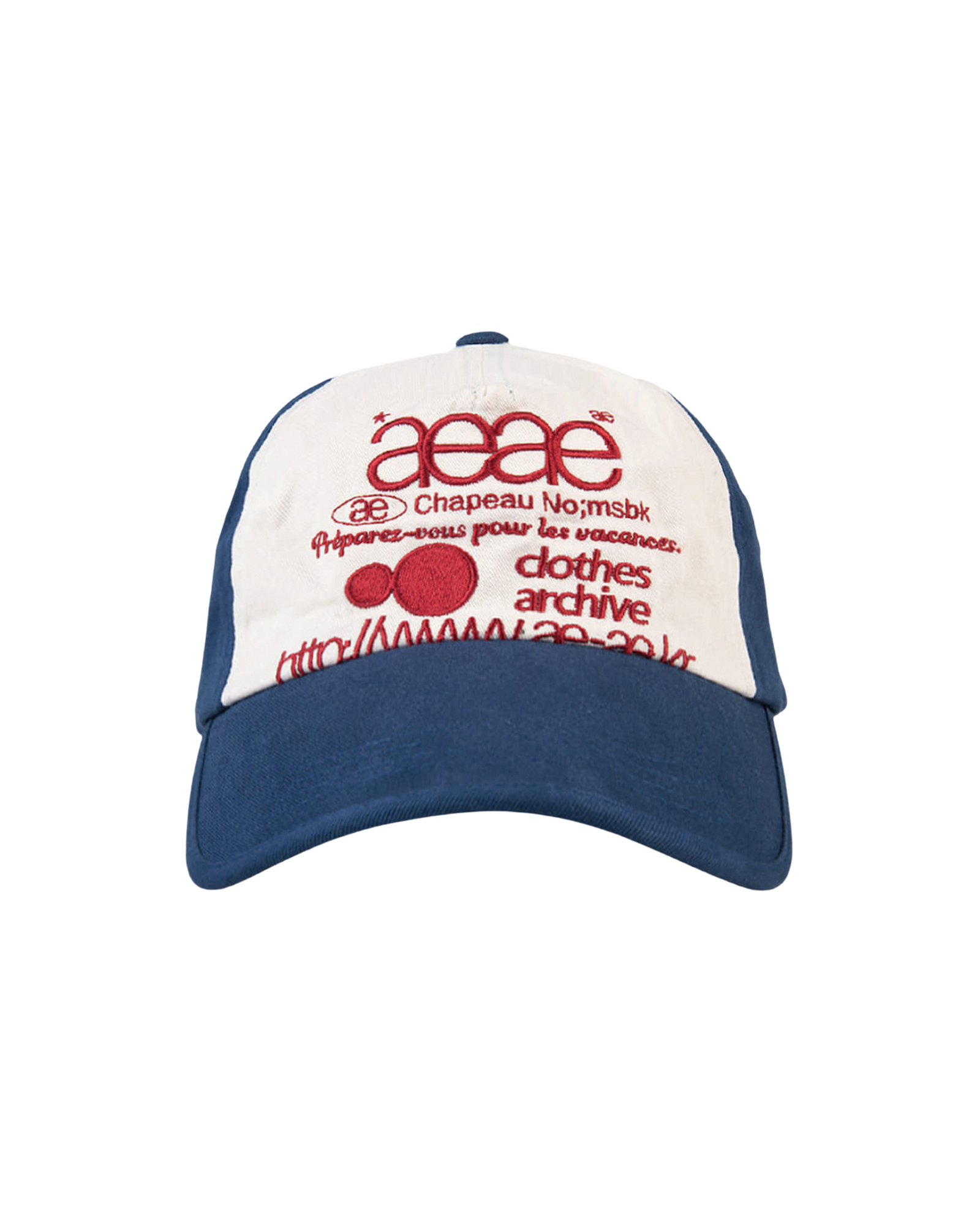 WEB LOGO 5 PANNEL CAP [BLUE/RED]