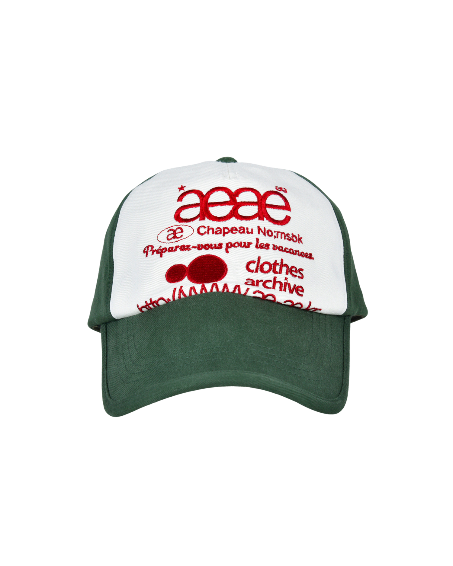 WEB LOGO 5 PANNEL BALL CAP [GREEN]