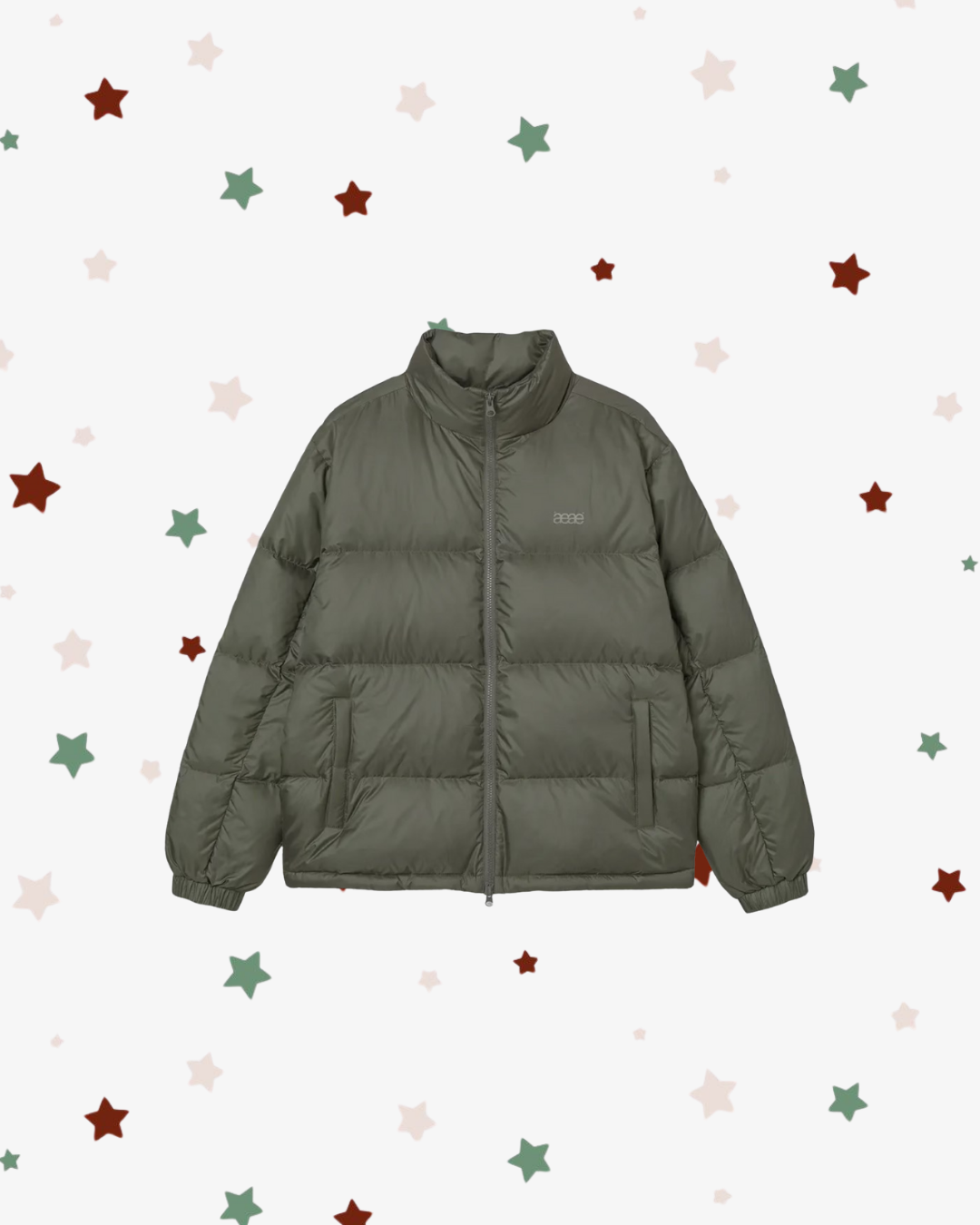 WEB LOGO DOWN JACKET [WARM GREY]