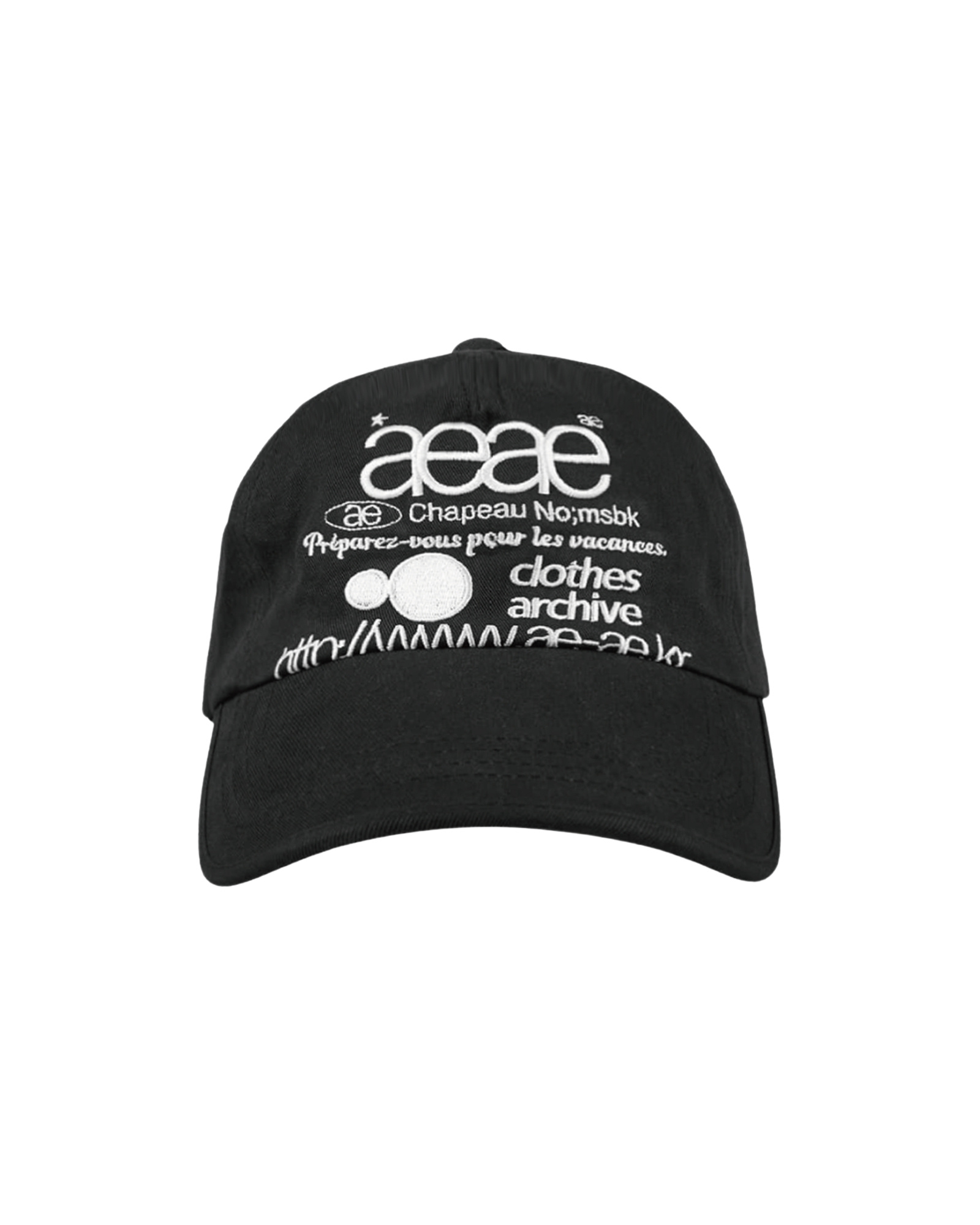 WEB LOGO 5 PANNEL CAP [BLACK]
