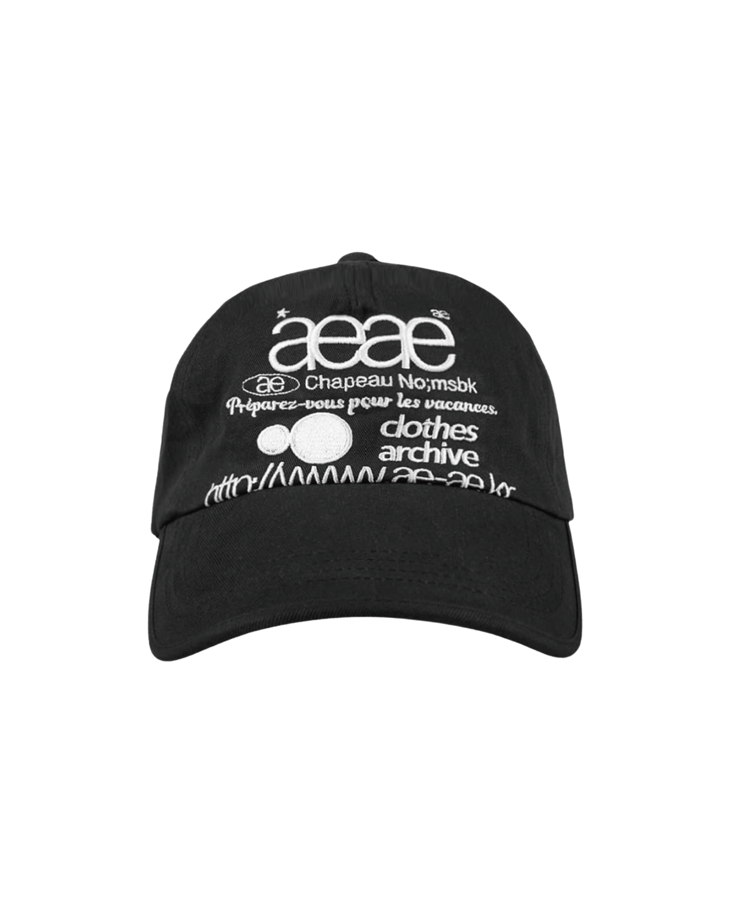 WEB LOGO 5 PANNEL CAP [BLACK]