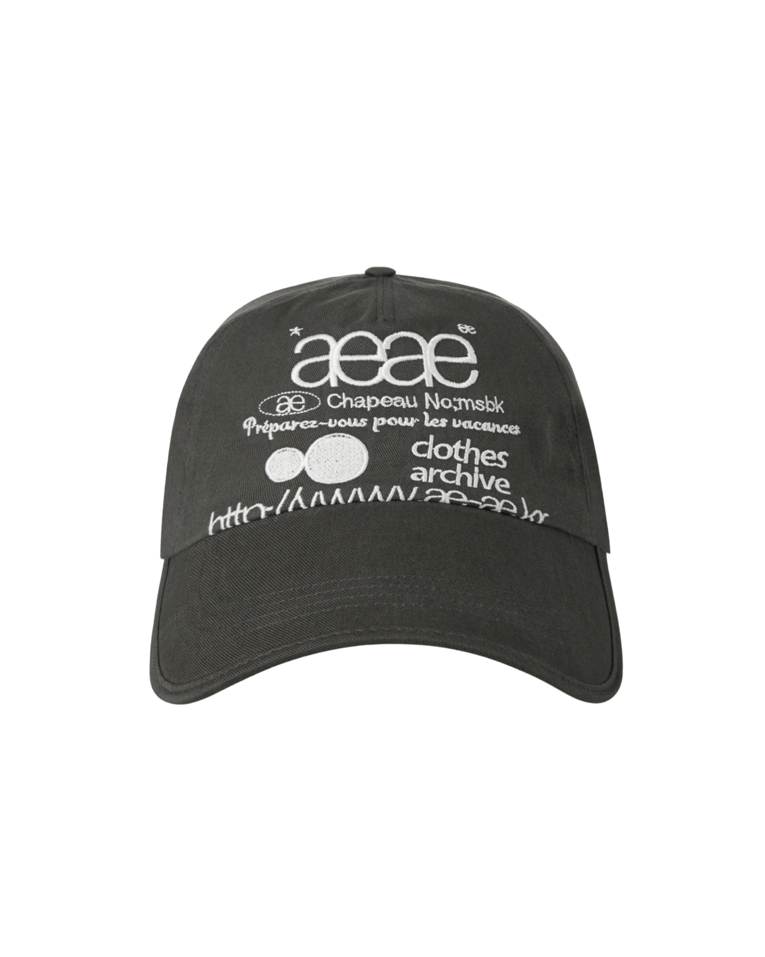 WEB LOGO 5 PANNEL BALL CAP [CHARCOAL]