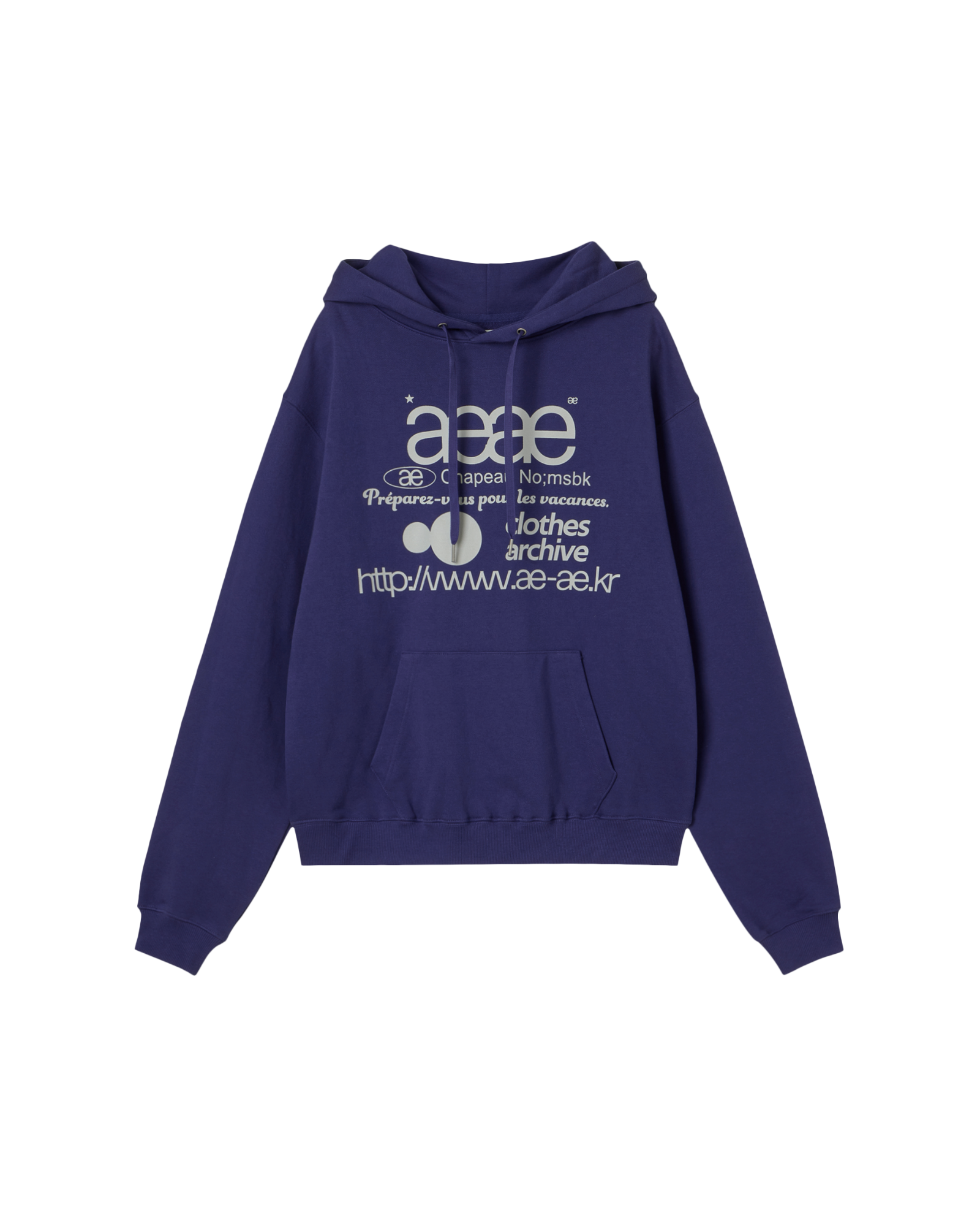 WEB LOGO LOOSED HOODIE [BLUE]