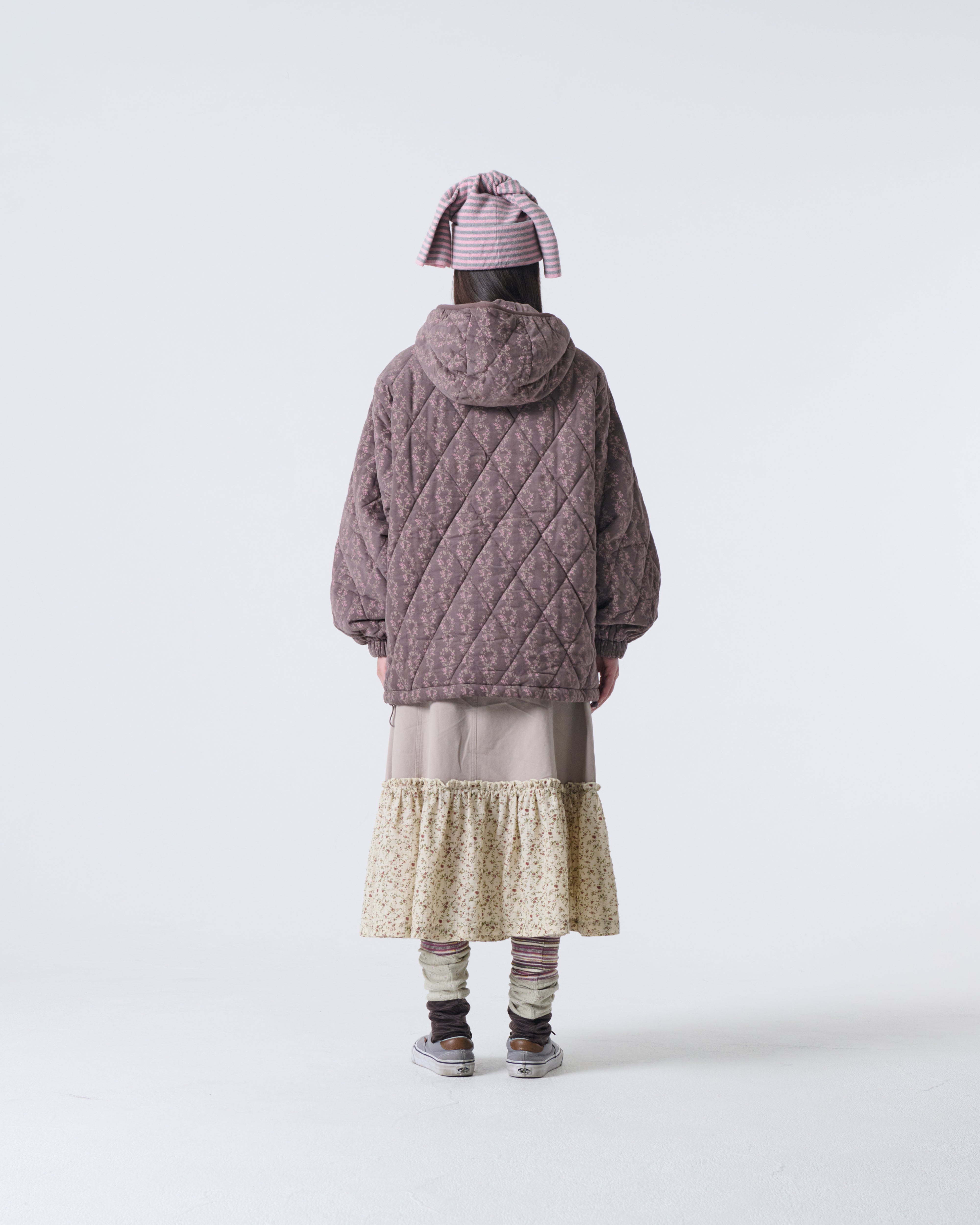 FLOWER QUILTED JACKET [PURPLE]