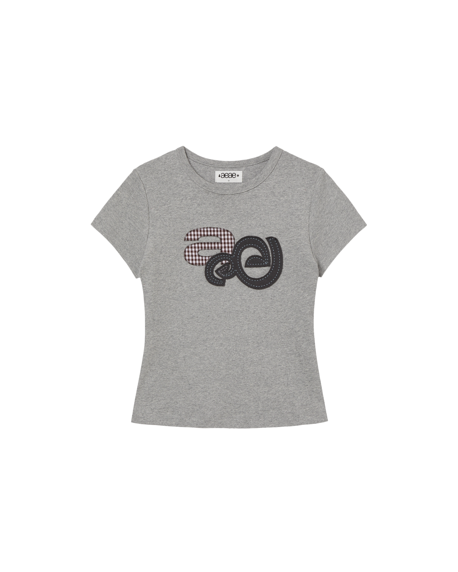 APPLIQUE LOGO TEE [MELANGE GREY]