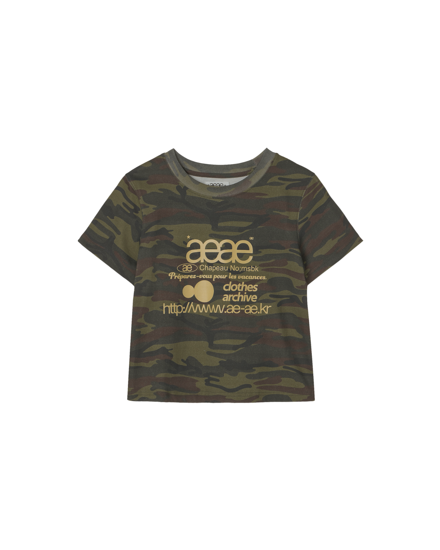 WEB LOGO CROP T-SHIRTS [CAMO]