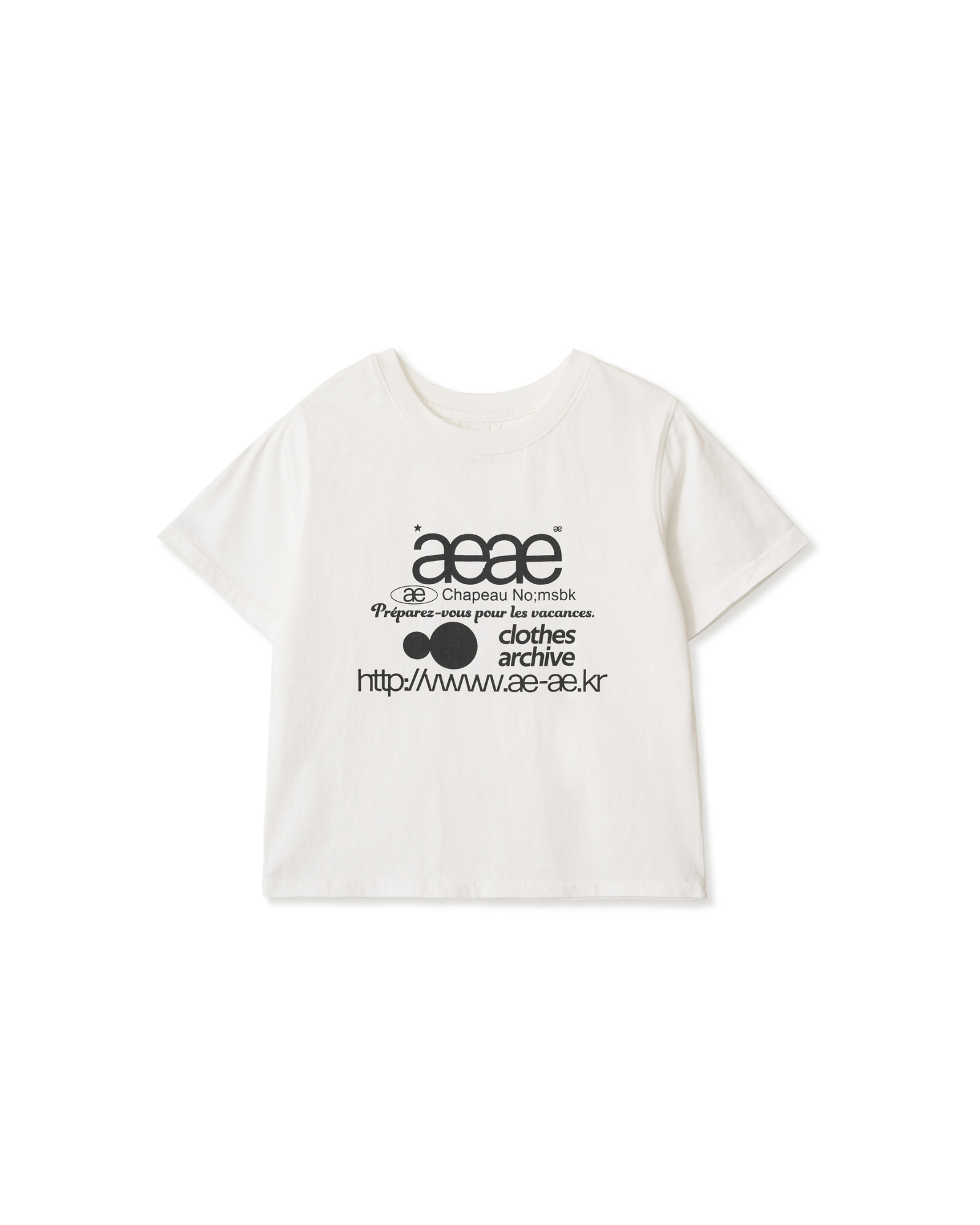 WEB LOGO CROP T-SHIRTS [WHITE]