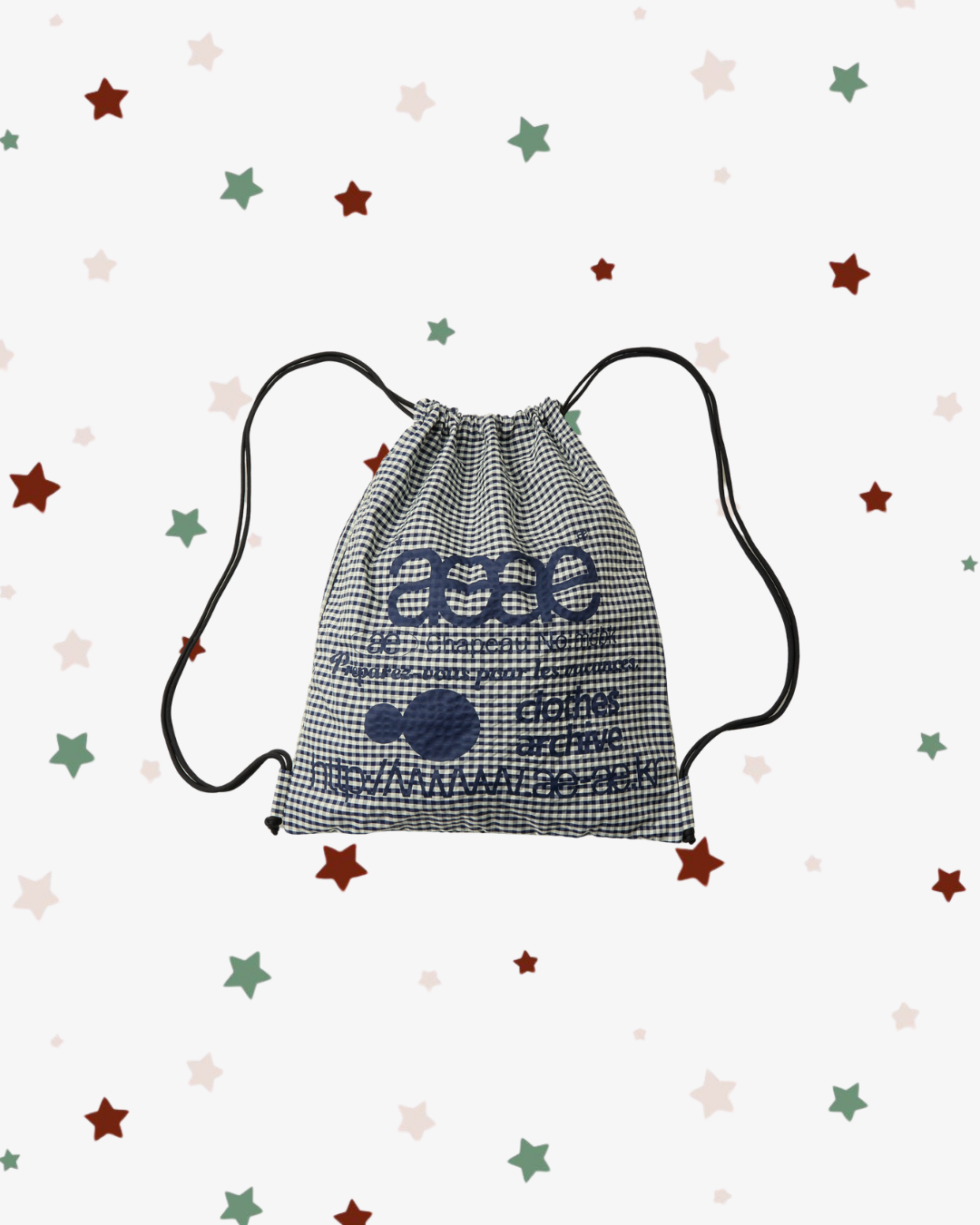 WEB LOGO CHECK GYM SACK [BLUE]