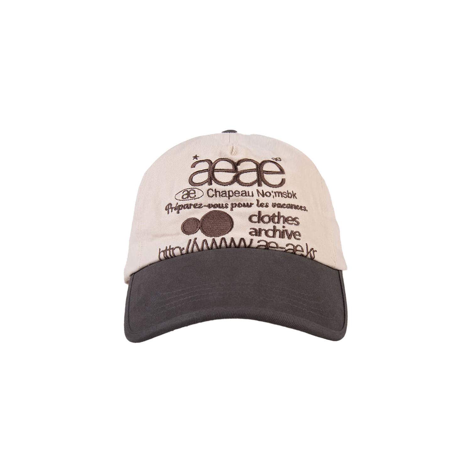 WEB LOGO 5 PANNEL CAP [CHARCOAL/MOCA]