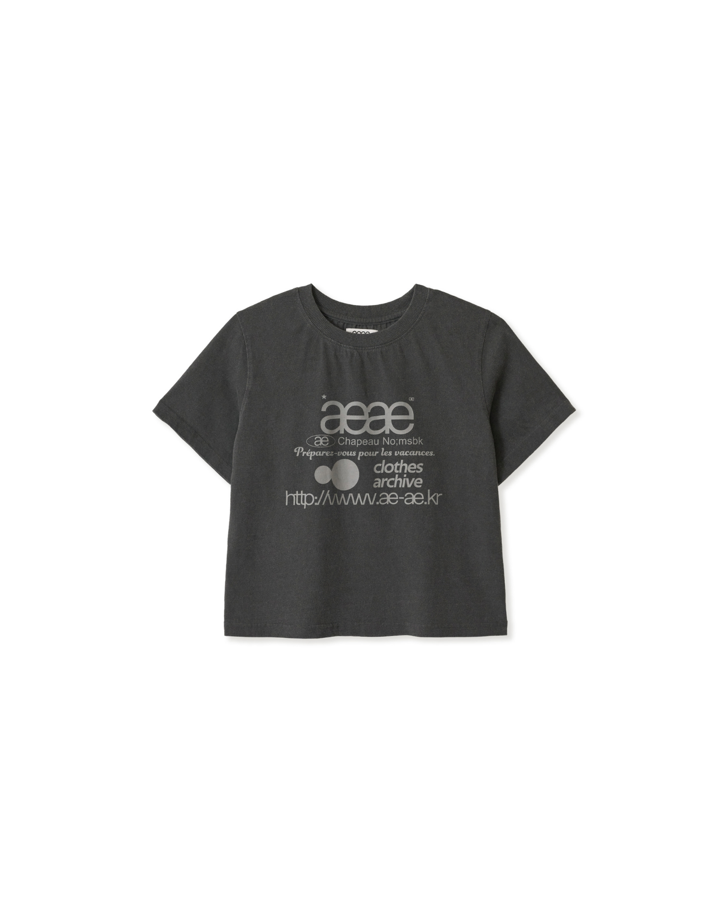 WEB LOGO CROP T-SHIRTS [PIGMENT BLACK]