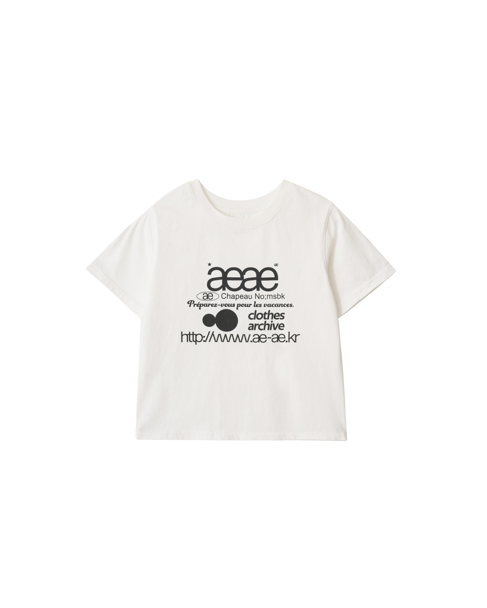 WEB LOGO CROP T-SHIRTS [WHITE]