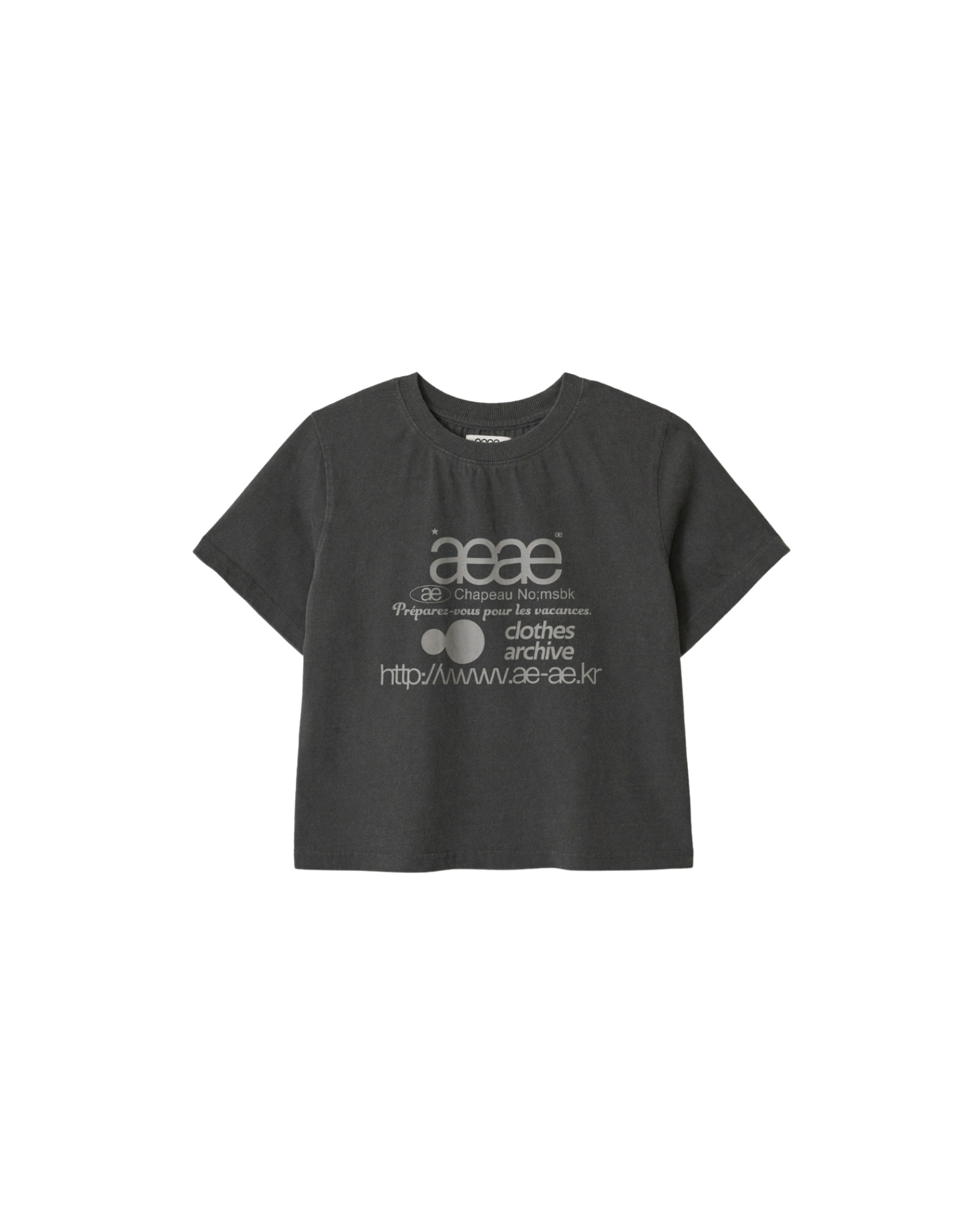 WEB LOGO CROP T-SHIRTS [PIGMENT BLACK]
