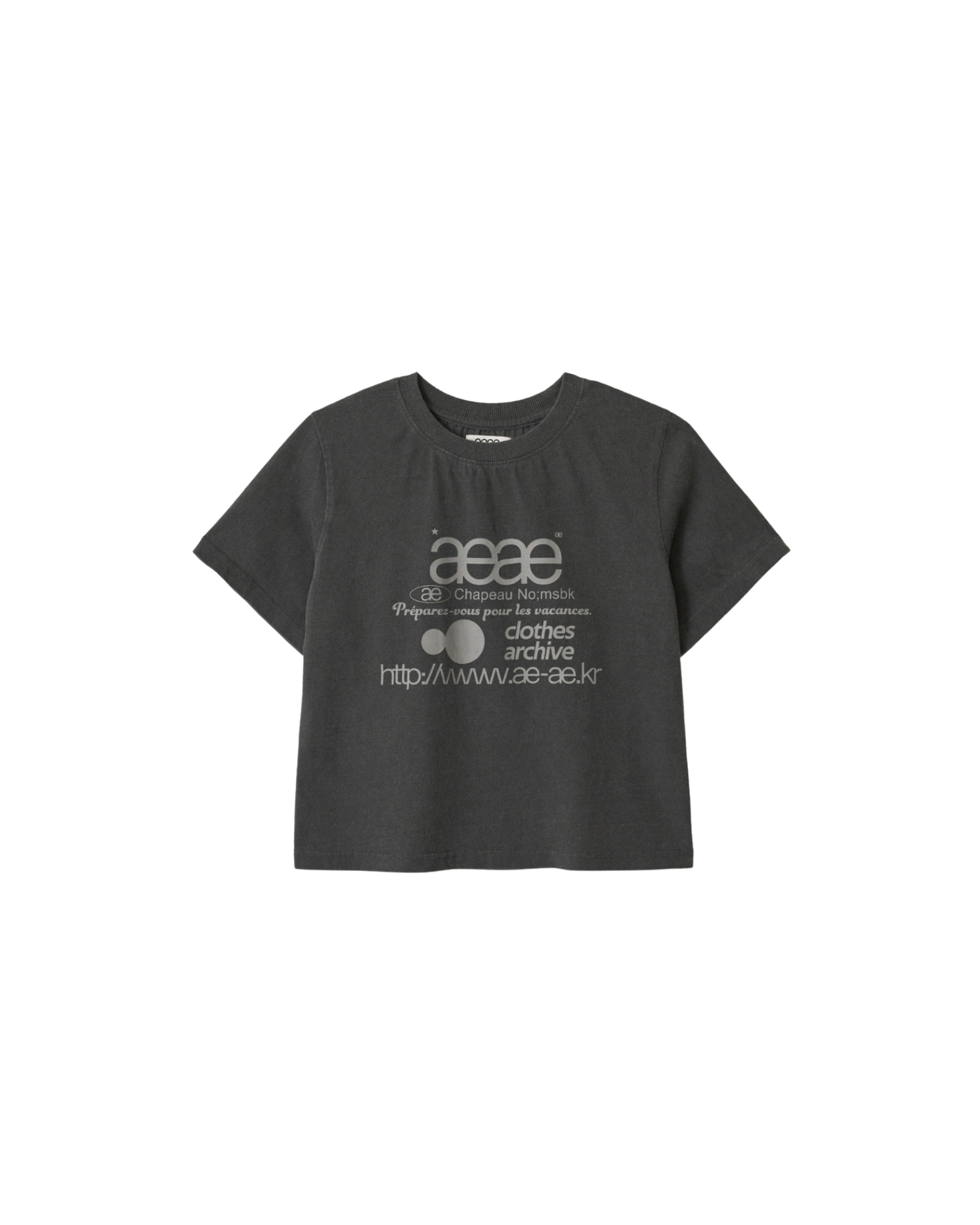 WEB LOGO CROP T-SHIRTS [PIGMENT BLACK]