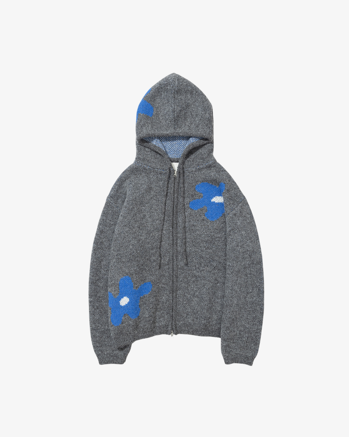 DAISY KNIT HOODIE [CHARCOAL GREY]