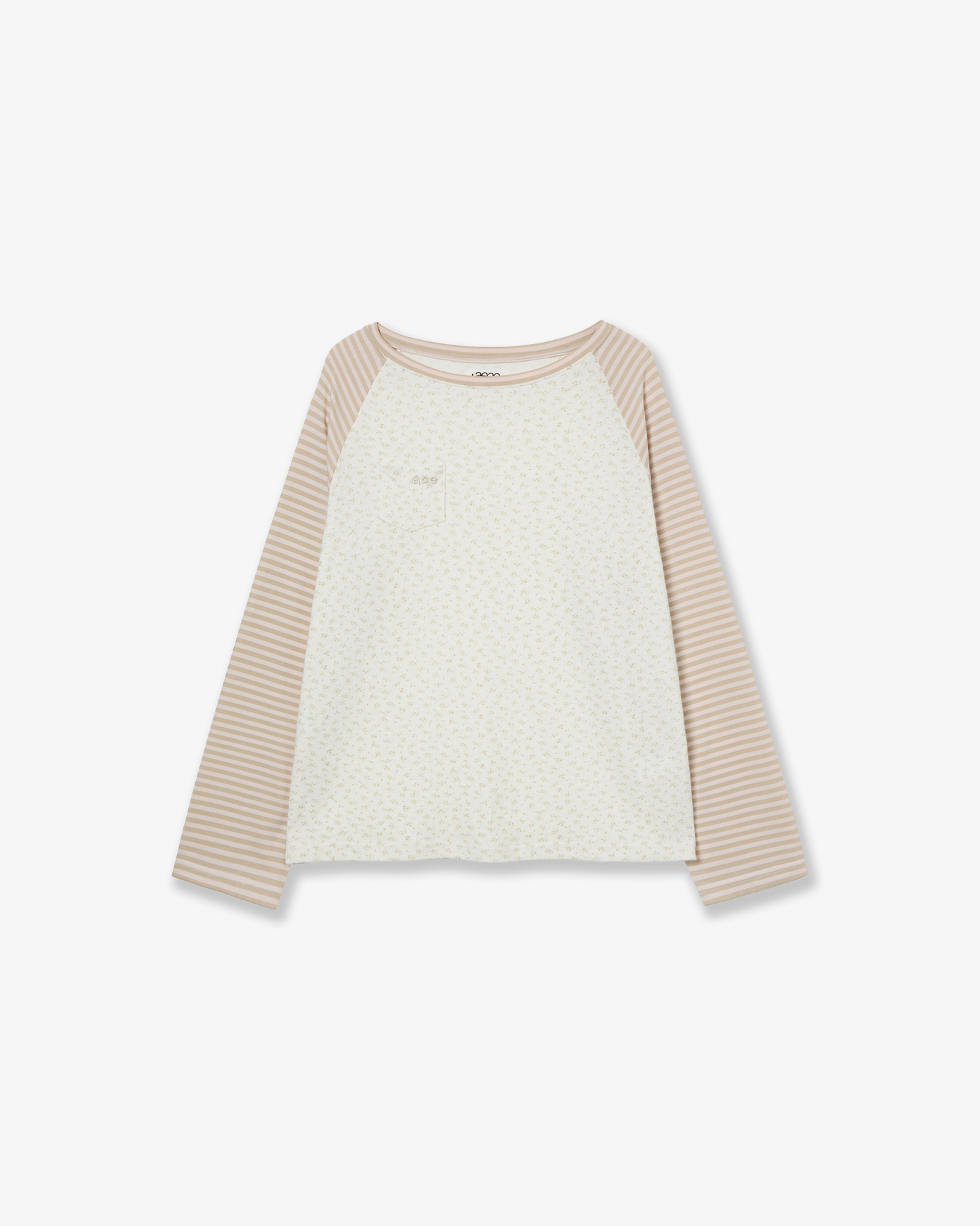 COZY FLOWER RAGLAN LONG SLEEVE [BEIGE]
