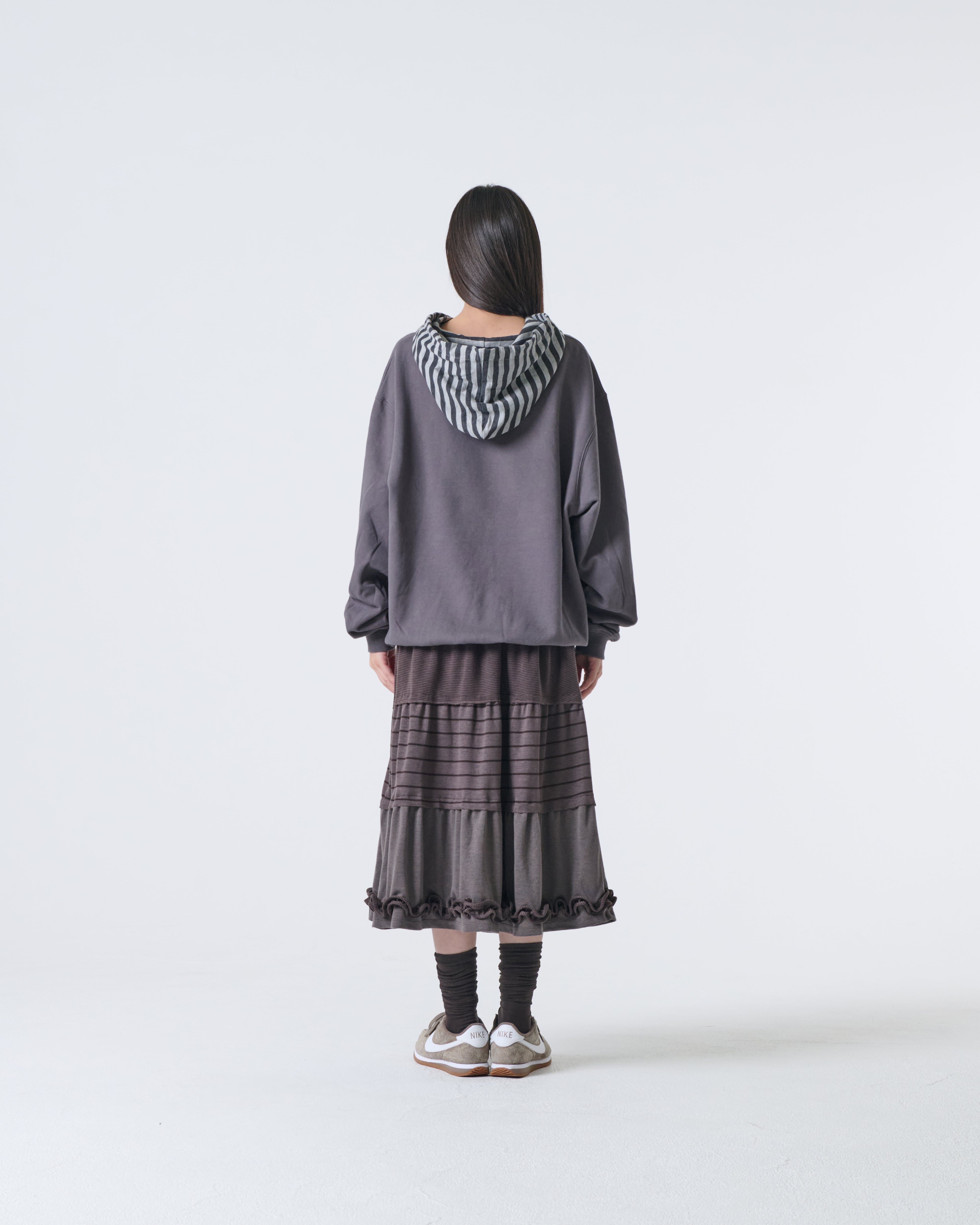 WEB LOGO LOOSED HOODIE [PURPLE CHARCOAL]