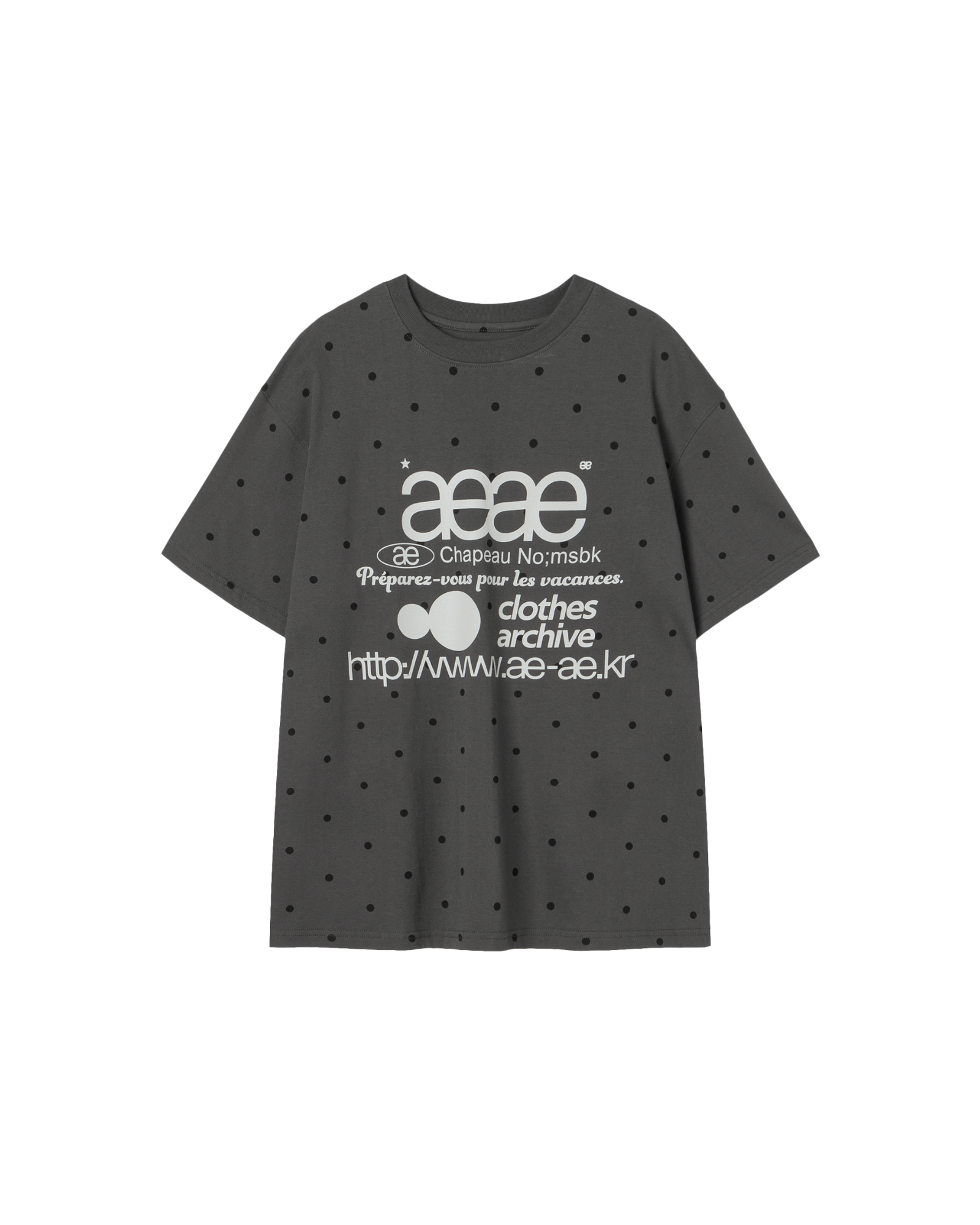 【予約商品】WEB LOGO DOT T-SHIRTS [CHARCOAL]