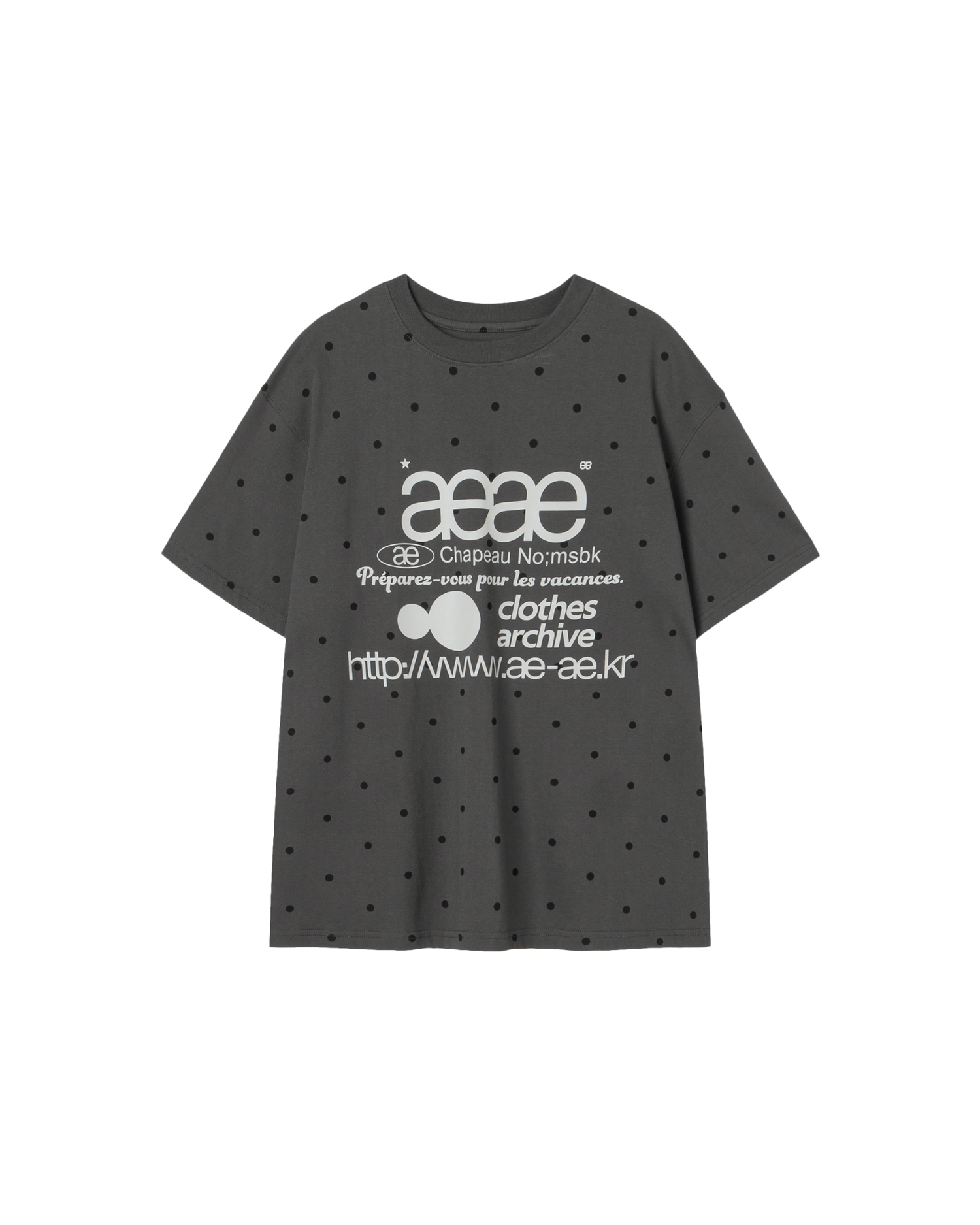 【予約商品】WEB LOGO DOT T-SHIRTS [CHARCOAL]