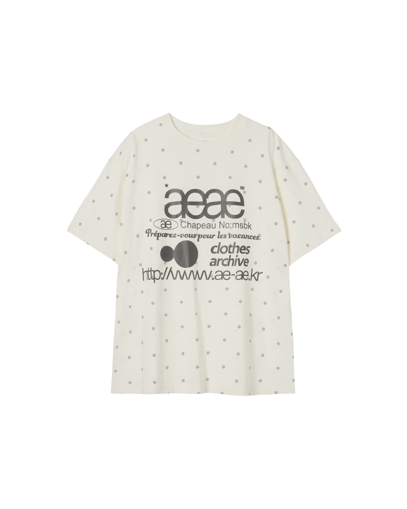 WEB LOGO DOT T-SHIRTS [CREAM]