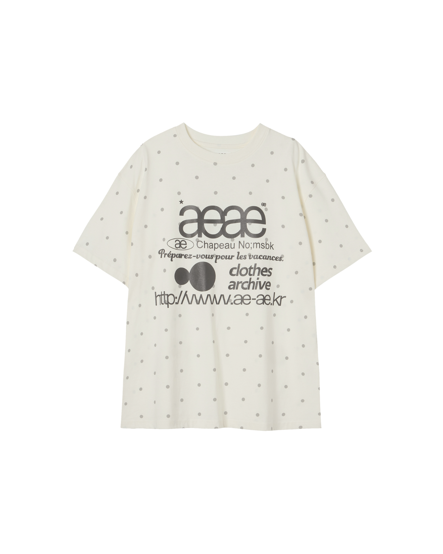 【予約商品】WEB LOGO DOT T-SHIRTS [CREAM]