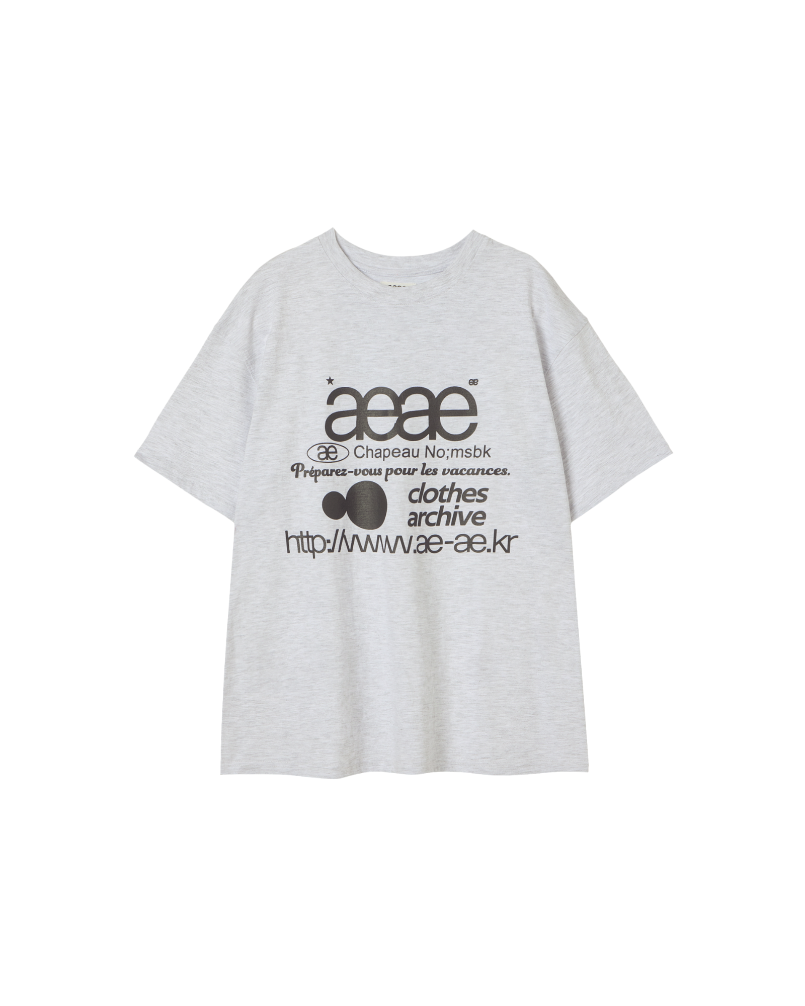 WEB LOGO T-SHIRTS [LIGHT GREY]
