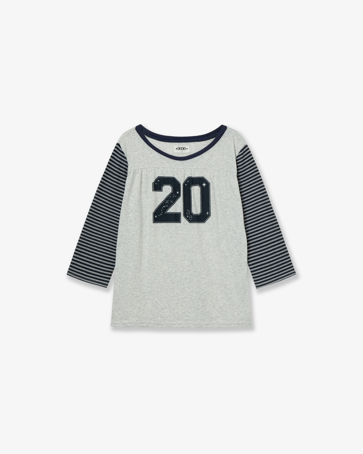 【10月上旬お届けアイテム】STRIPE COMBI TEE [NAVY]