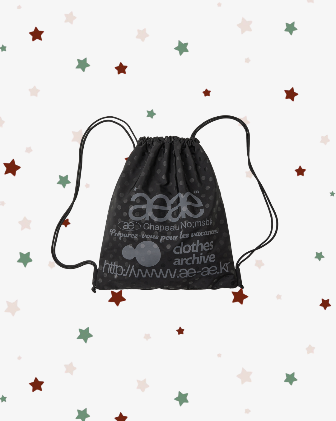 WEB LOGO DOT GYM SACK [BLACK]