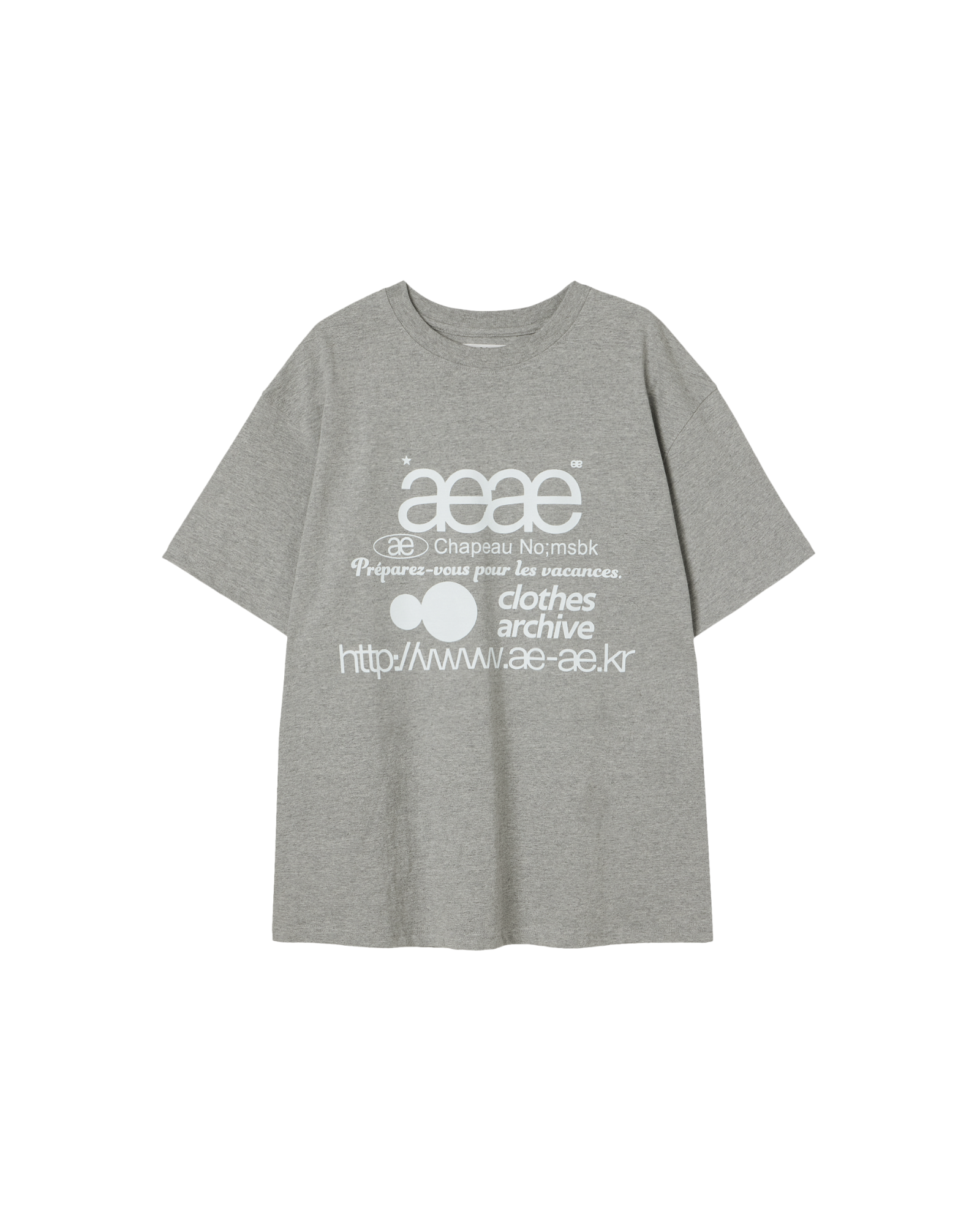 WEB LOGO T-SHIRTS [MELANGE GREY]