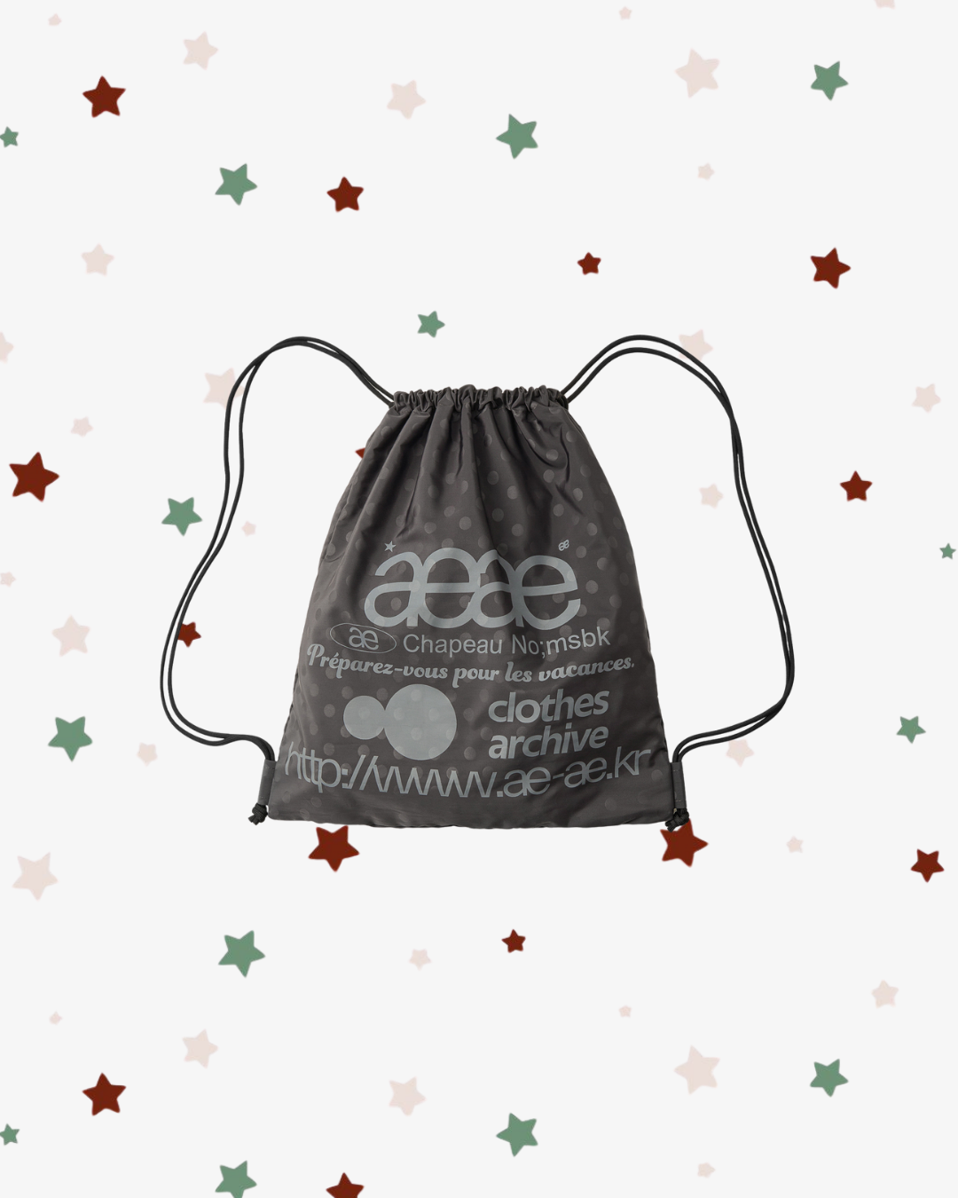 WEB LOGO DOT GYM SACK [GREY]