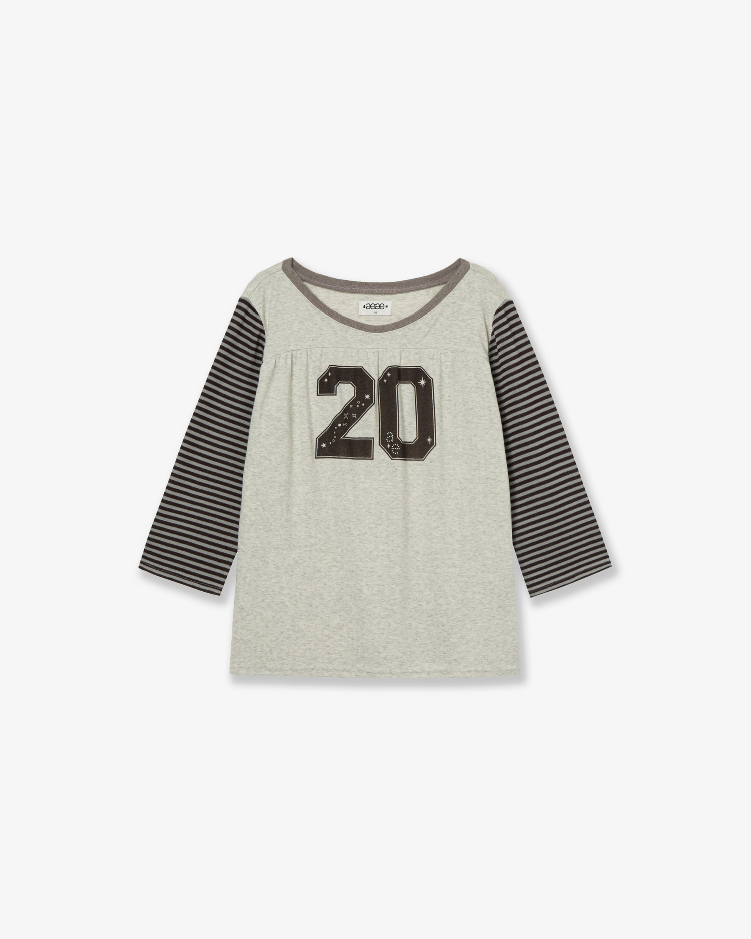 【10月上旬お届けアイテム】STRIPE COMBI TEE [BROWN]