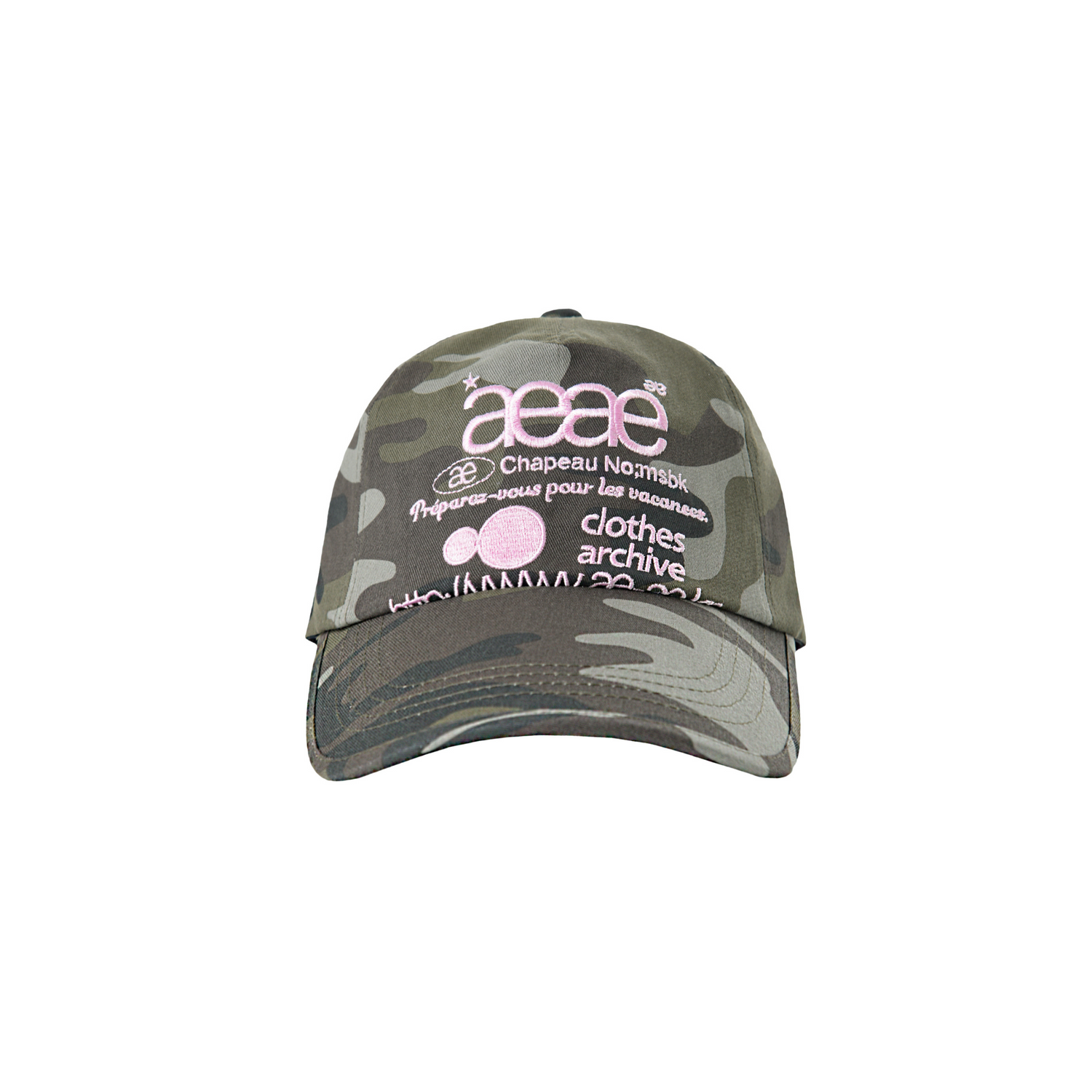 WEB LOGO CAMO 5 PANNEL CAP [GREEN]