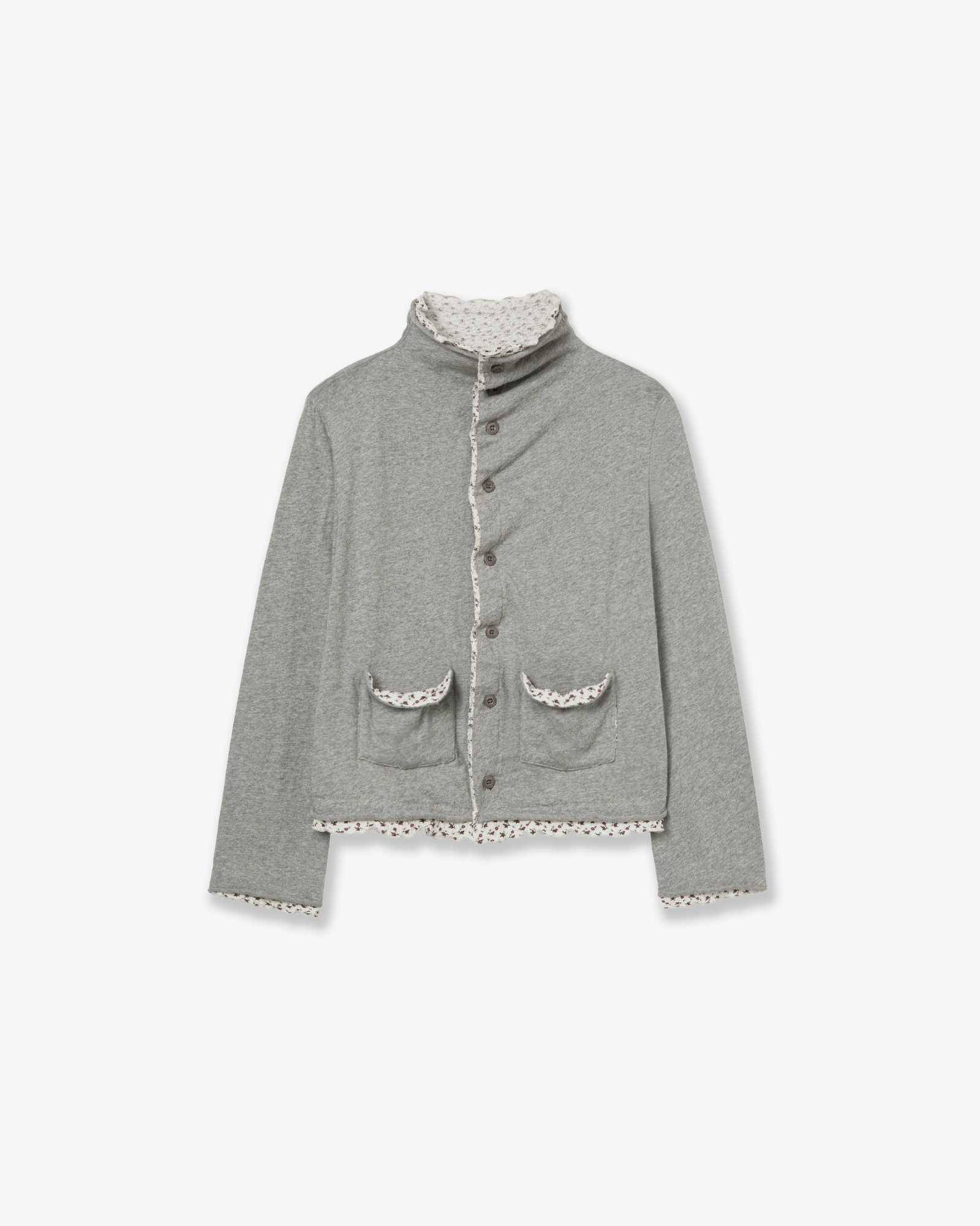 LAYERED CARDIGAN [MELANGE GREY]