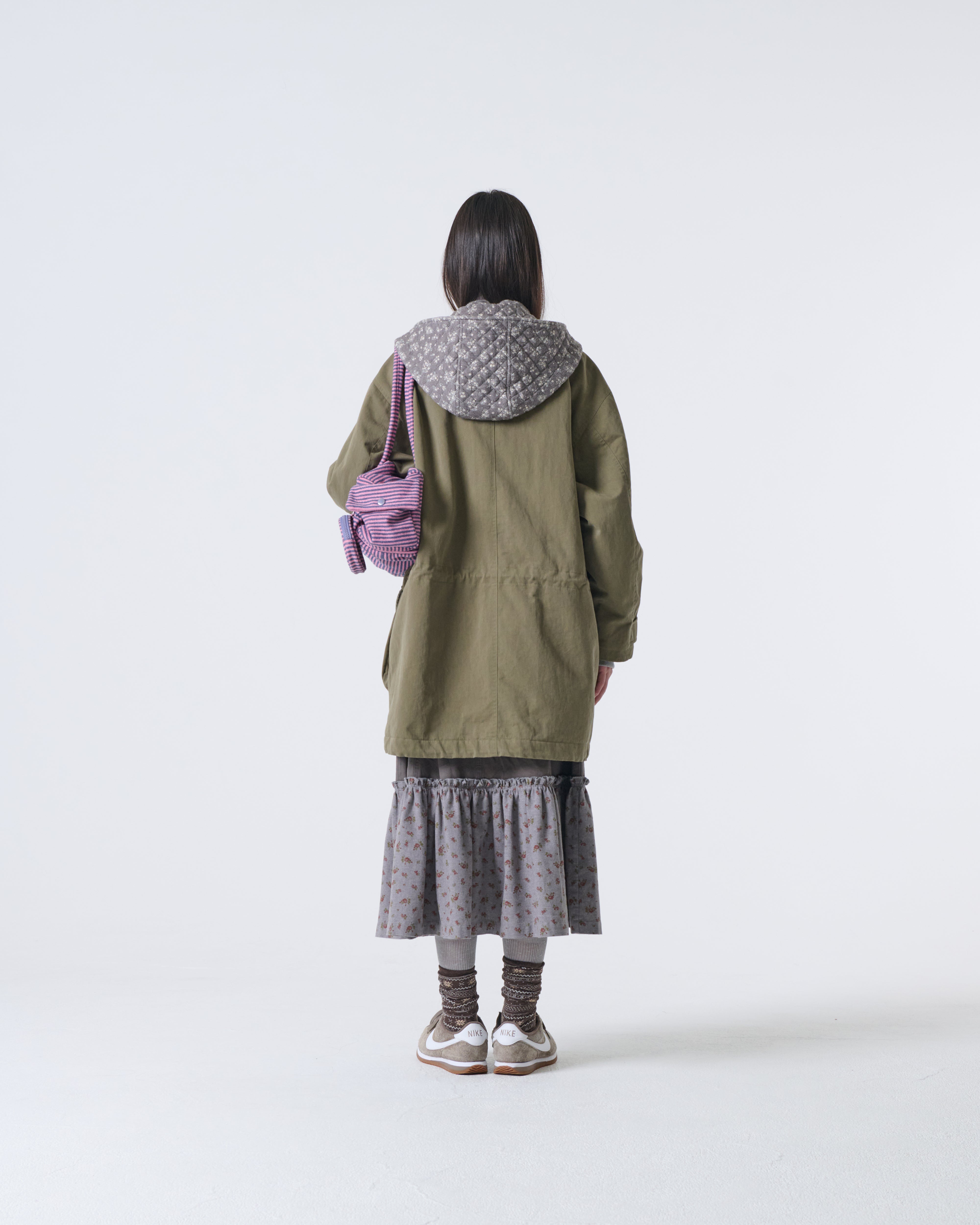 FLOWER BLOCK FIELD JACKET [OLIVE]