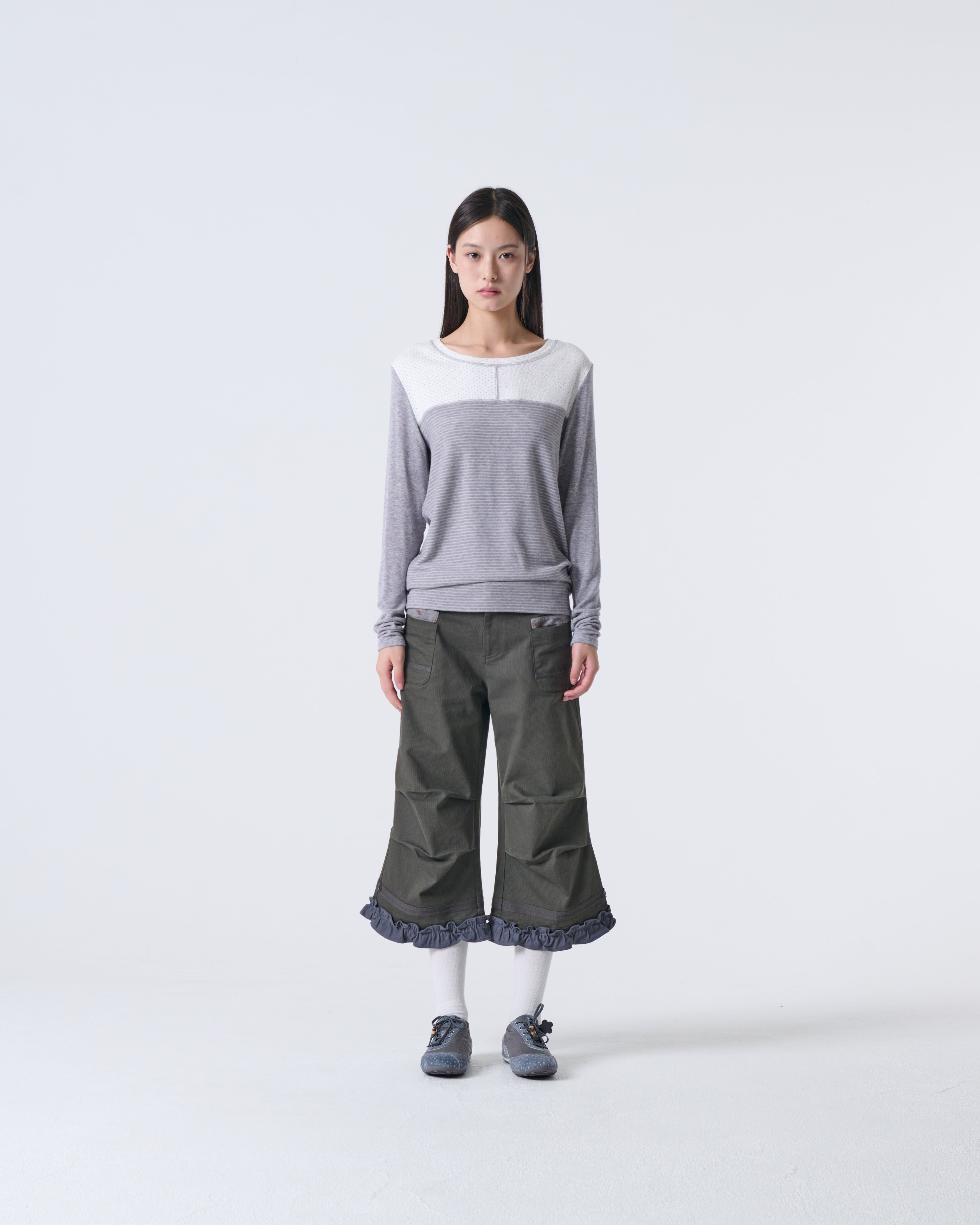 PATTERN BLOCK TEE [GREY]