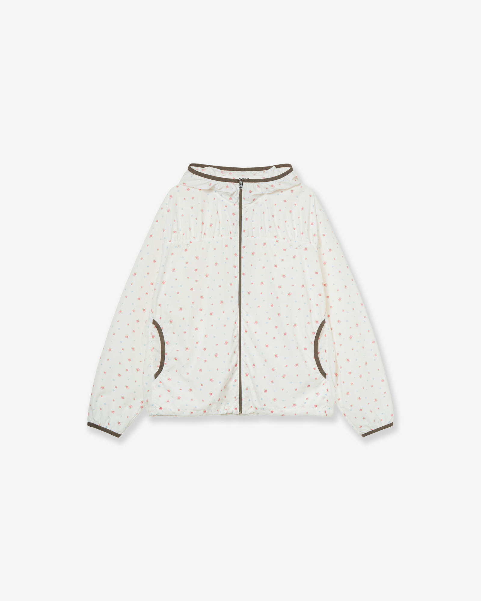 FLOWER WINDBREAKER JACKET [WHITE]