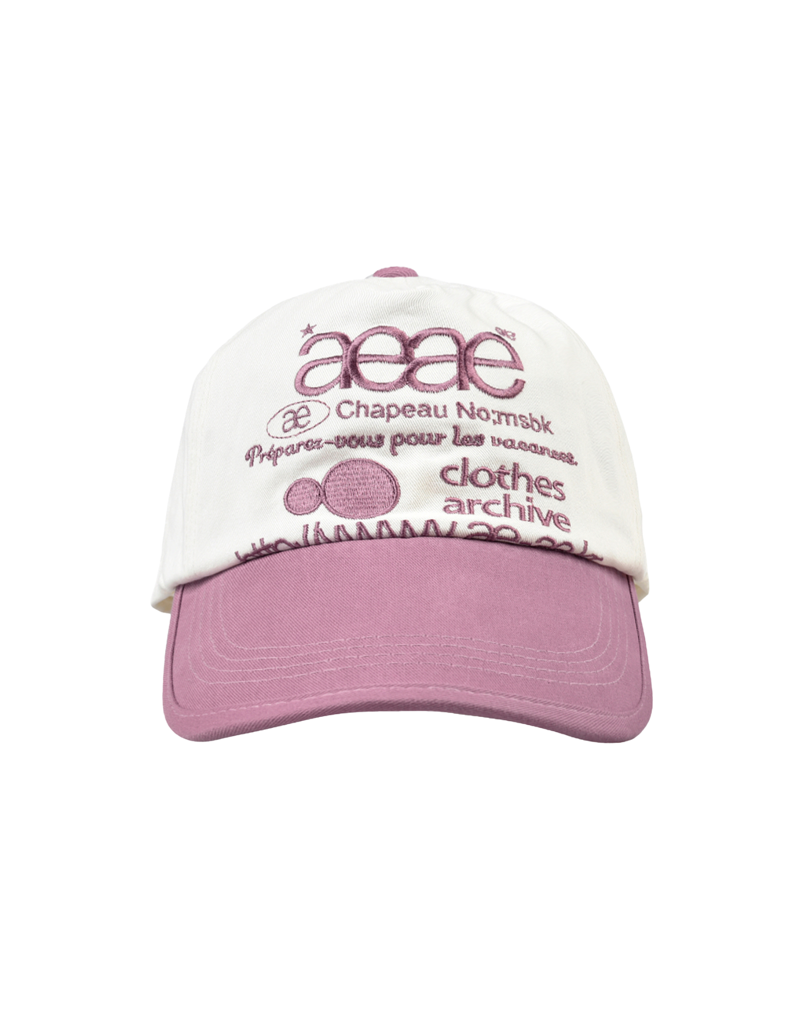 【予約商品】WEB LOGO TWO TONE BALL CAP [WHITE/PINK]