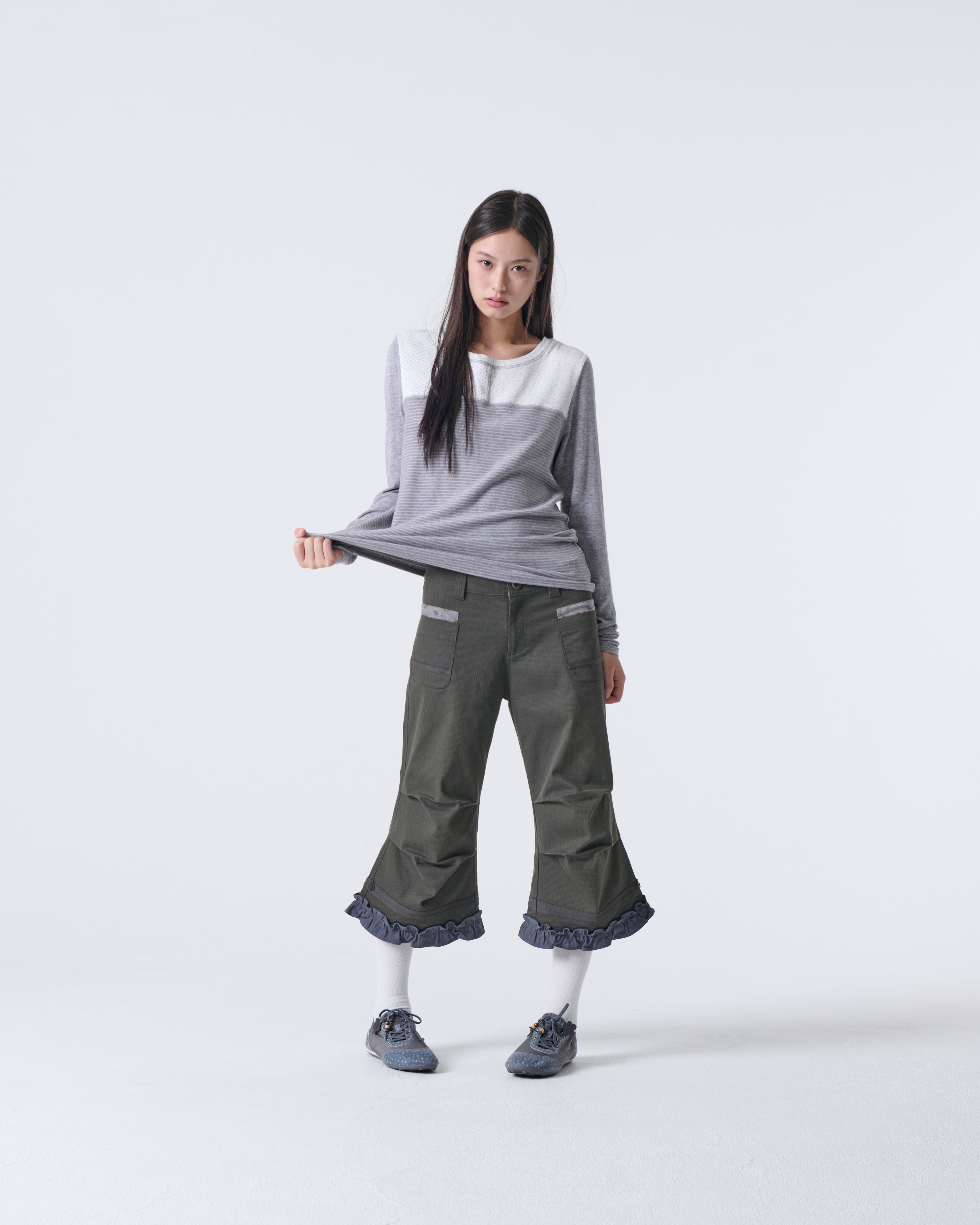 PATTERN BLOCK TEE [GREY]