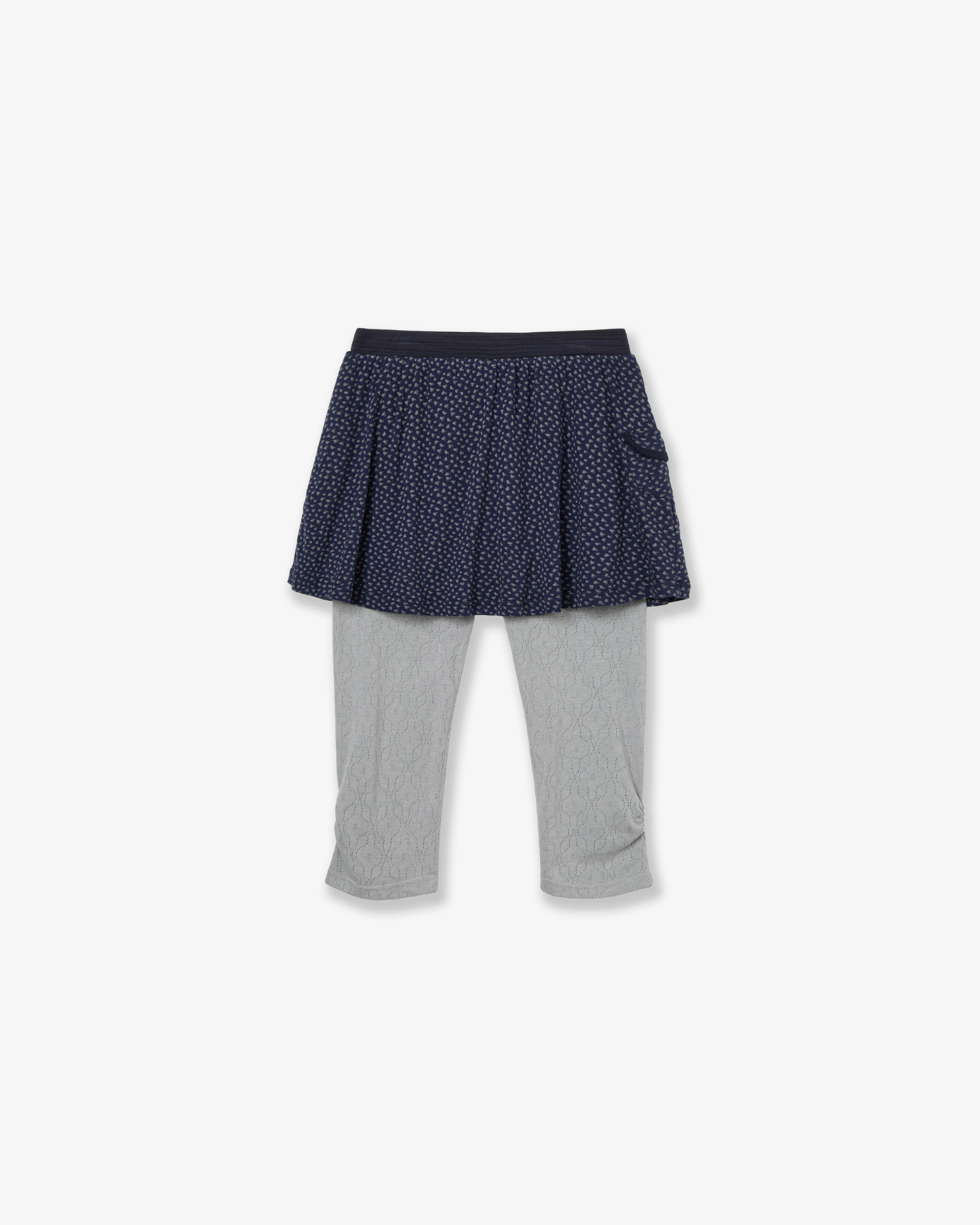 FLOWER SKIRT LEGGINGS [NAVY]