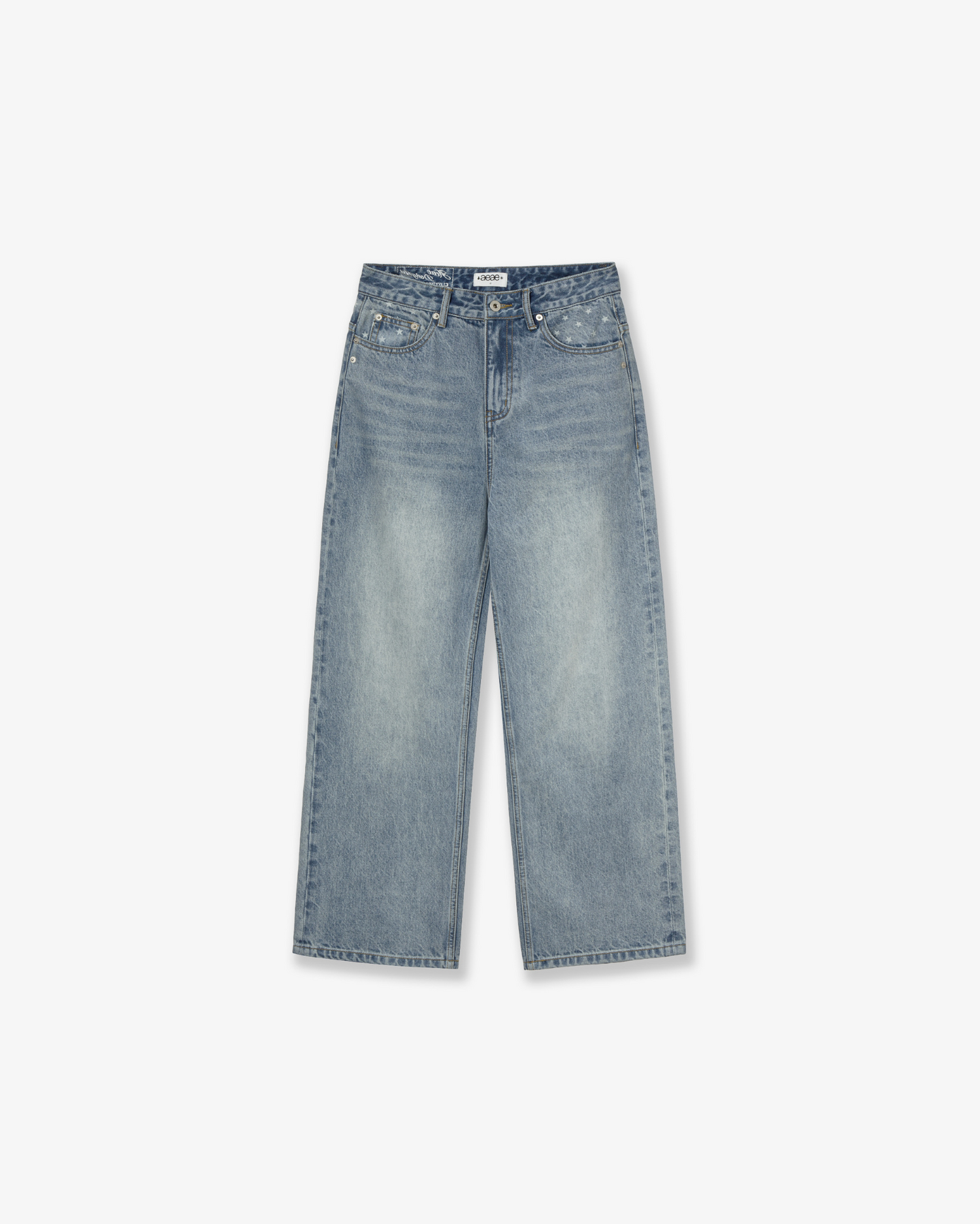 【10月上旬お届けアイテム】STAR POCKET DENIM PANTS [LIGHT BLUE]